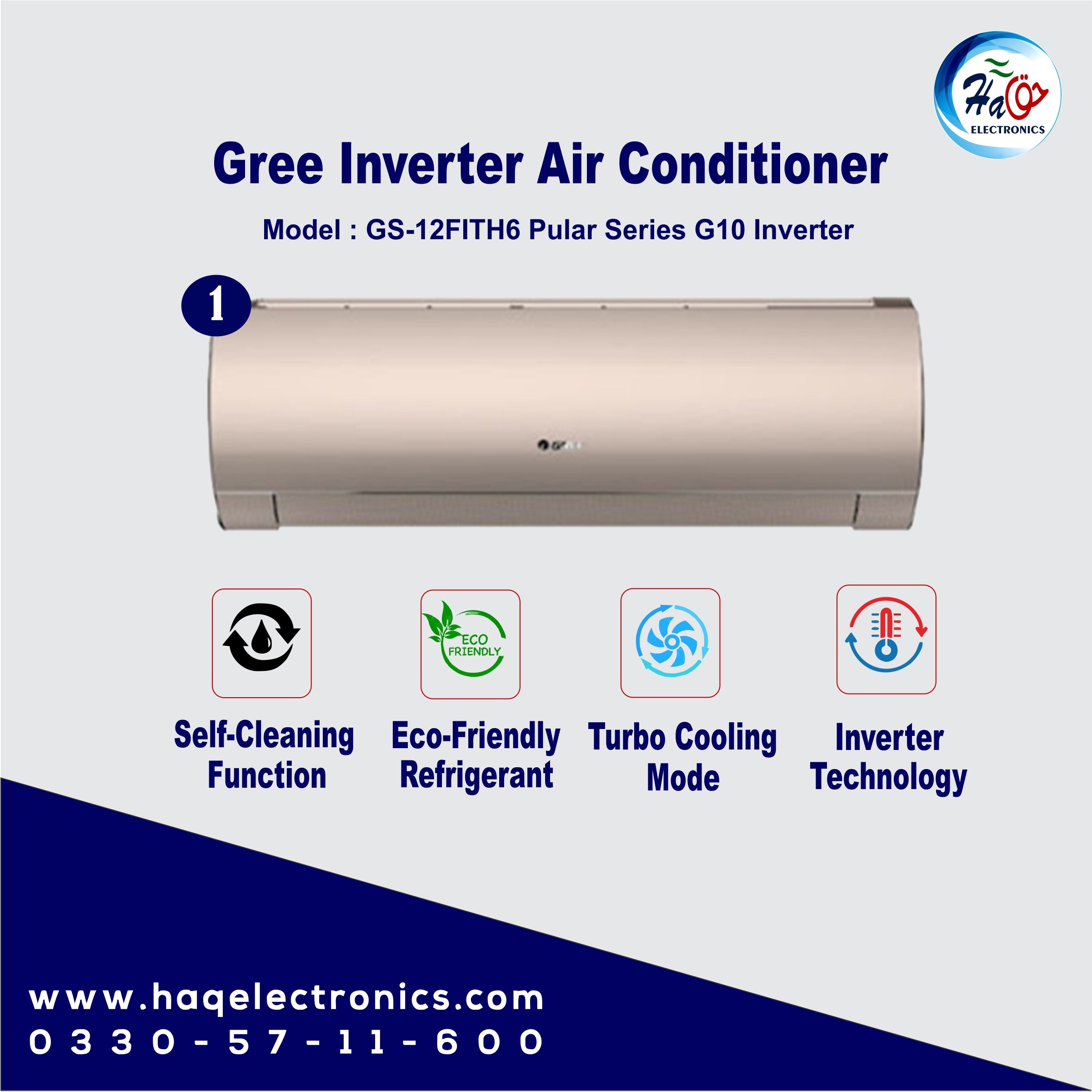 GREE Split AC GS-12FITH6S Inverter Fairy Series
