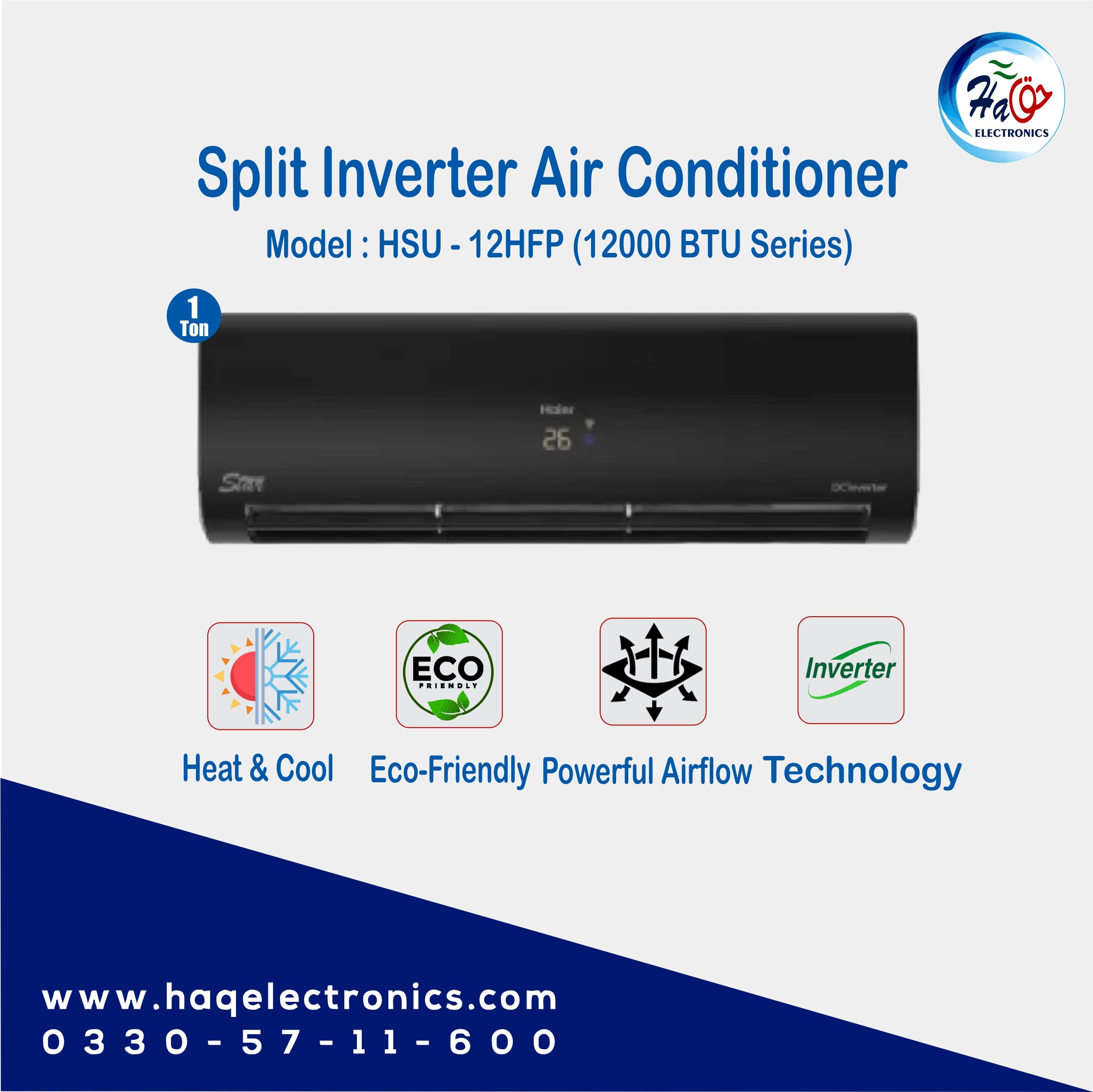 Haier Split AC HSU-12HFPCA /AA /BG Inverter