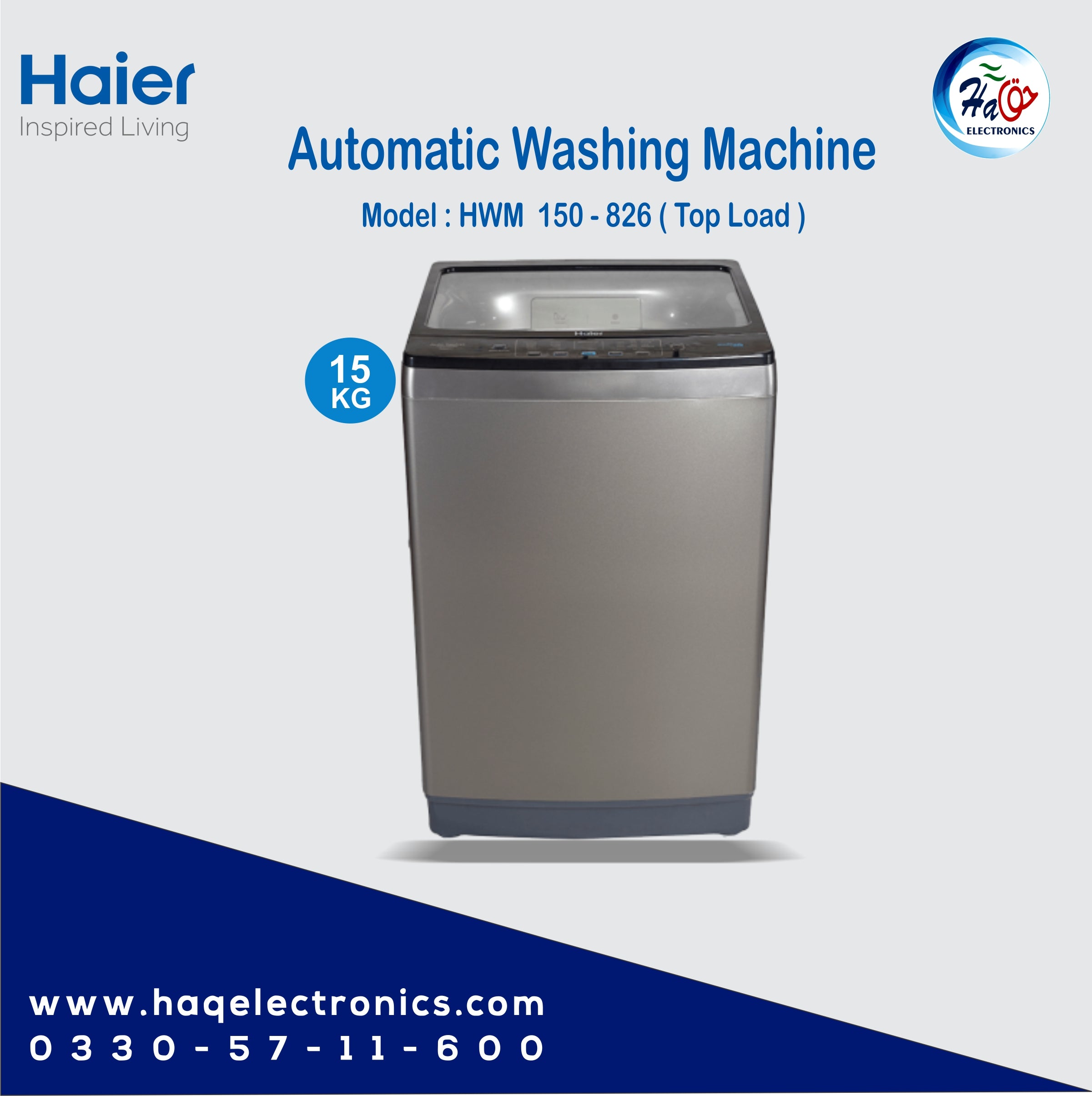 Haier Automatic Washing Machine HWM 150-826 15KG