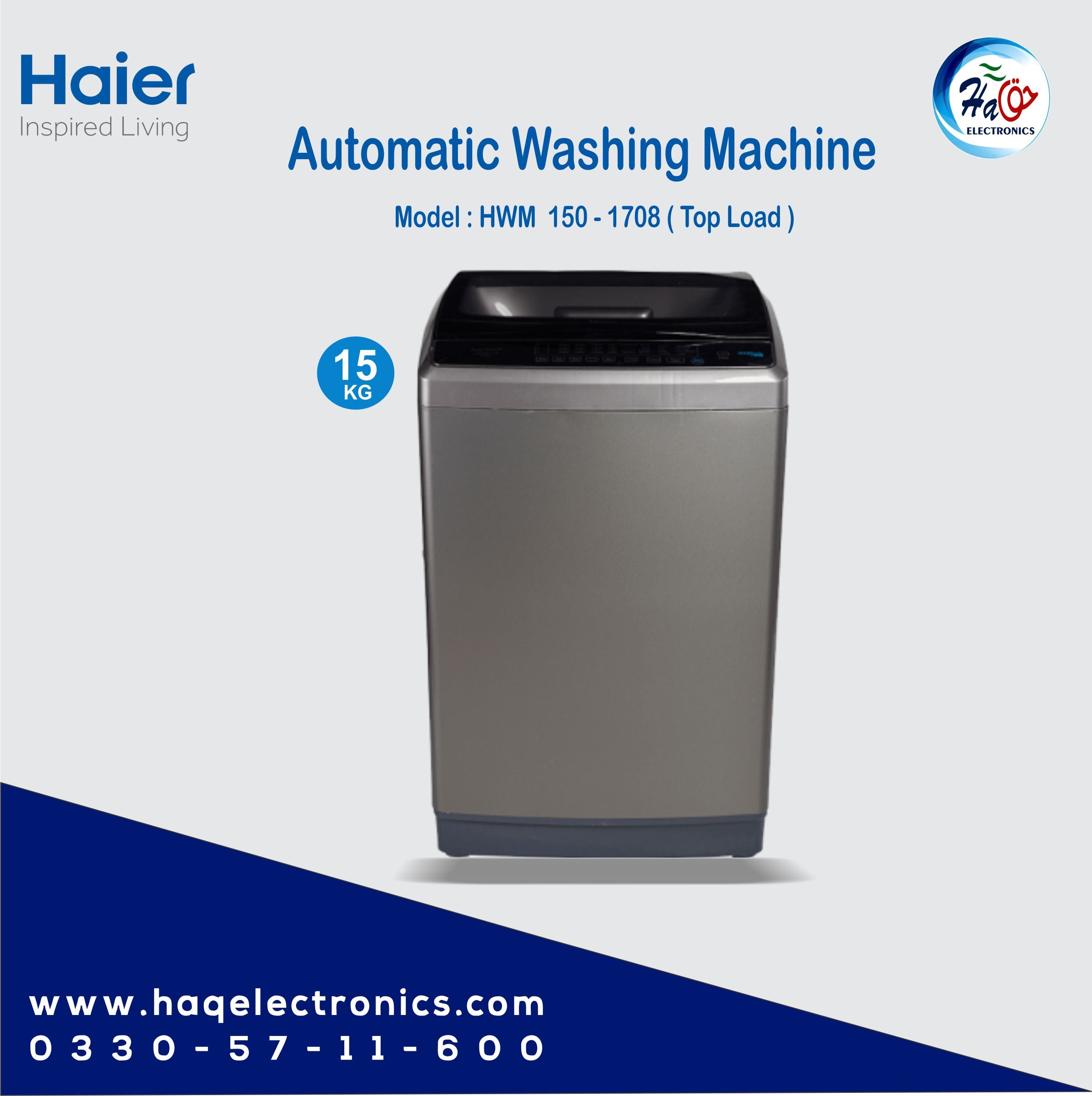 Haier Automatic Washing Machine HWM 150-1708 15KG