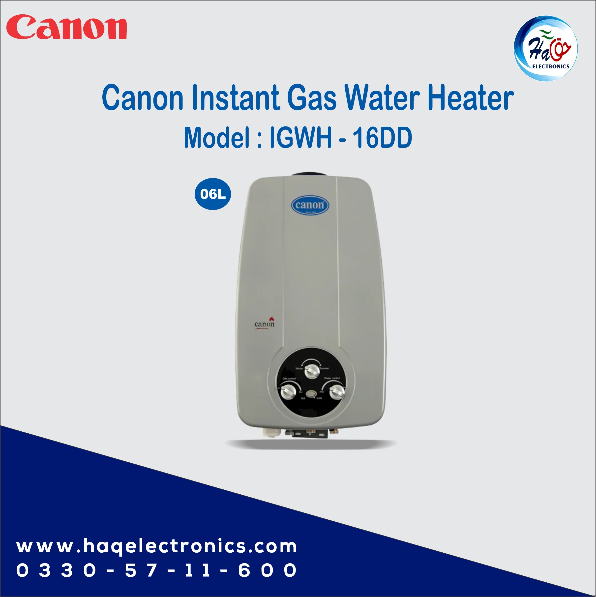 Canon instant geyser IGWH-16DD