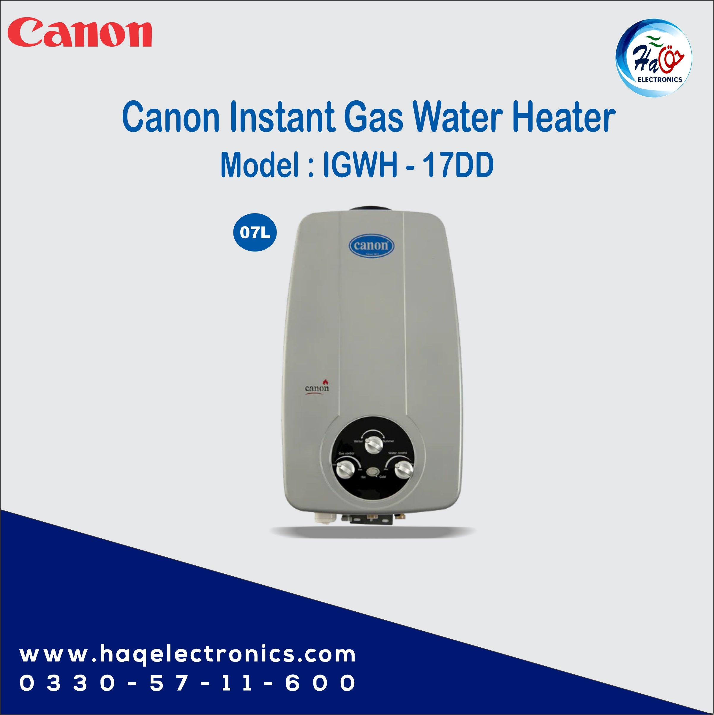 Canon instant geyser IGWH-17DD