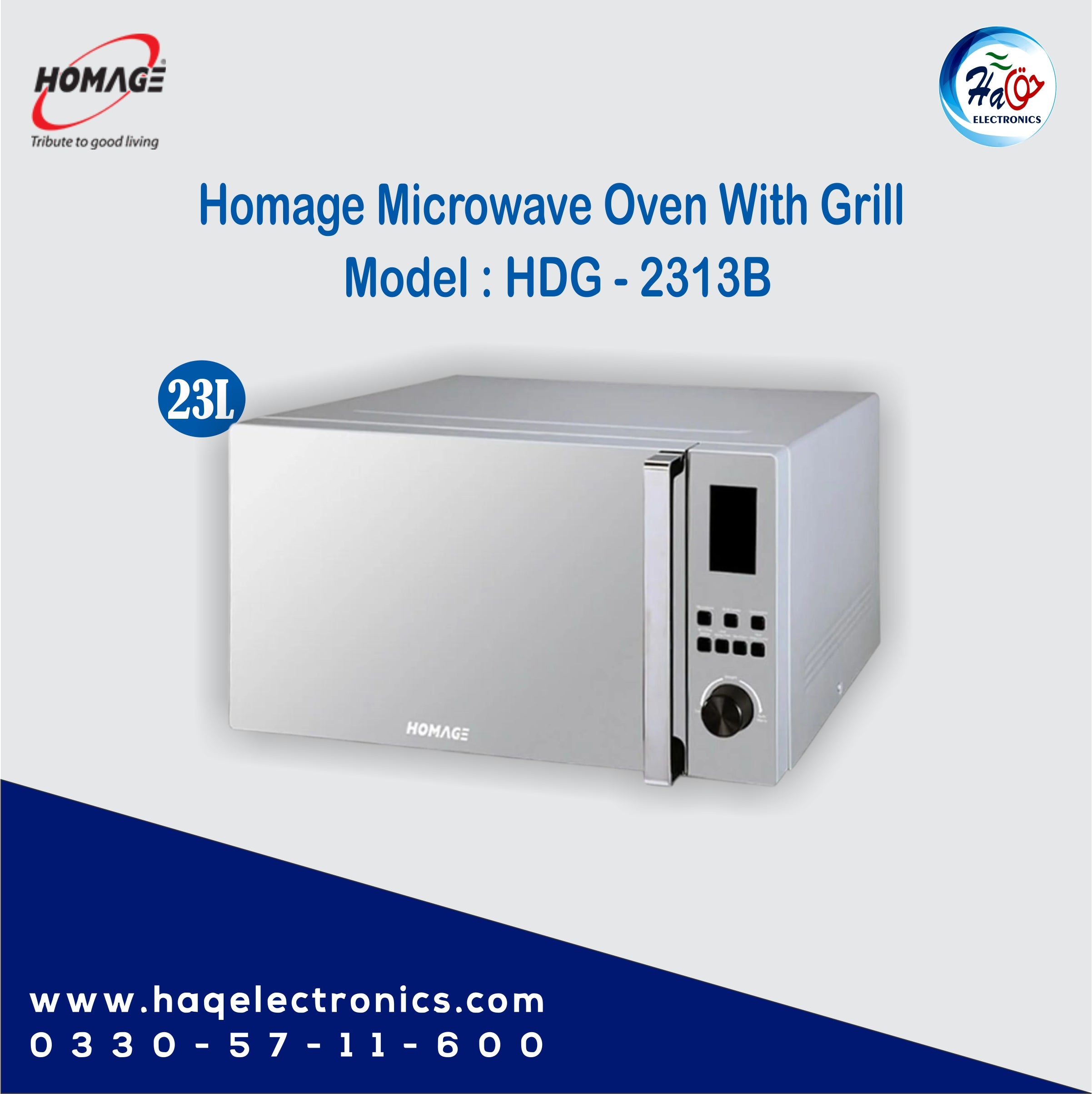 Homage HDG-2313B Microwave Oven With Grill