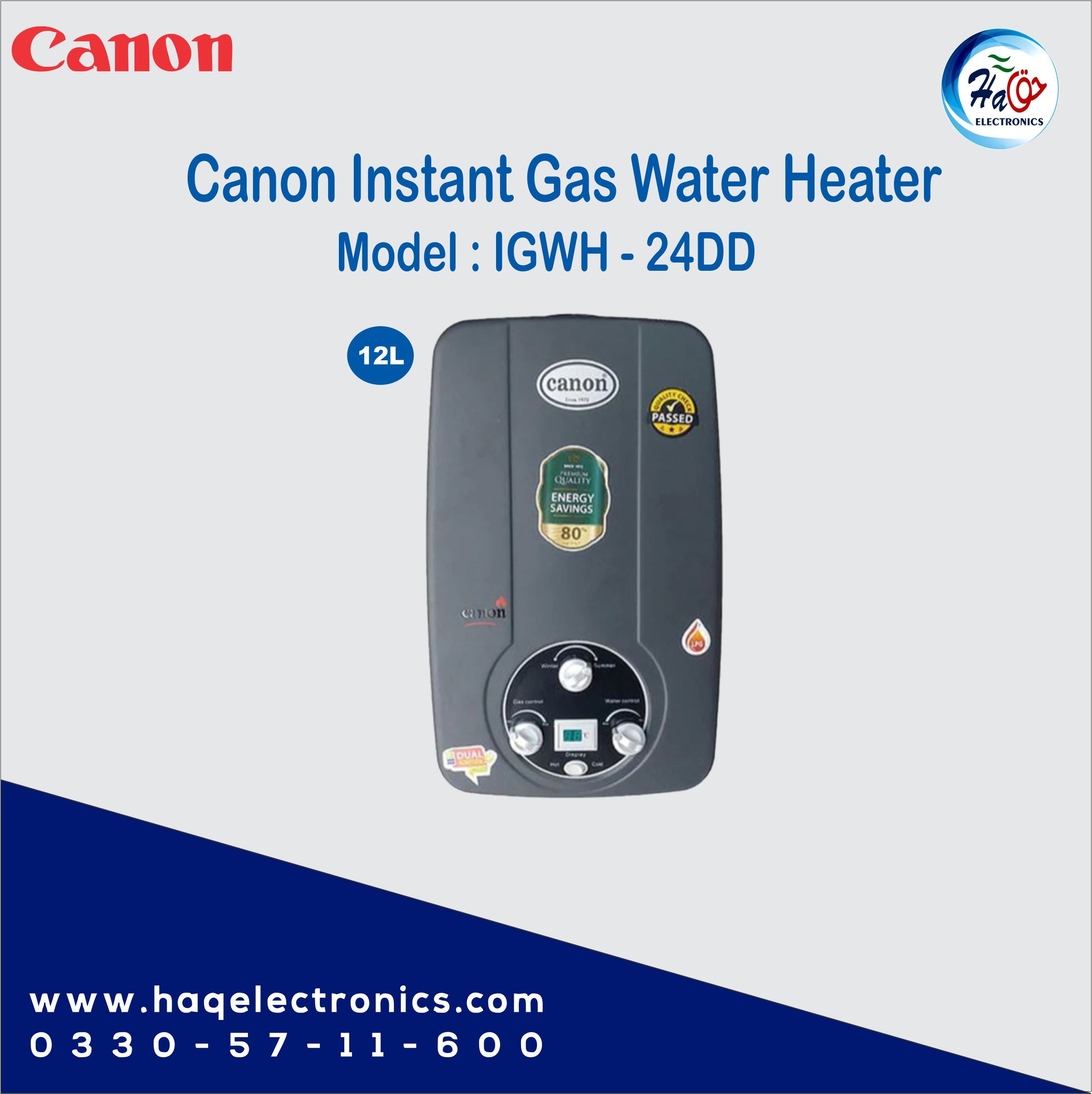 Canon instant geyser IGWH-24DD