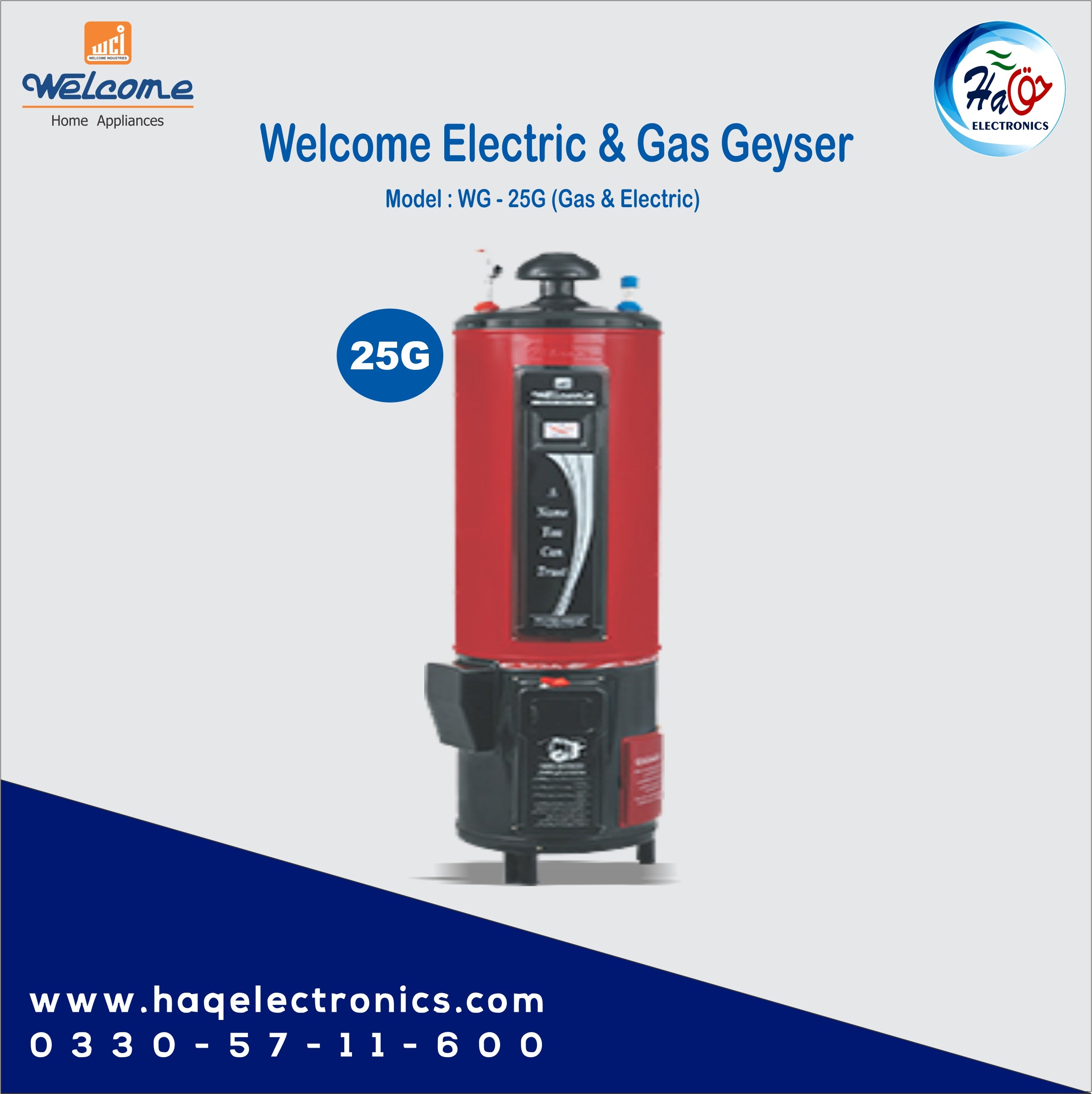Welcome geyser WG -20G Gas & Electric