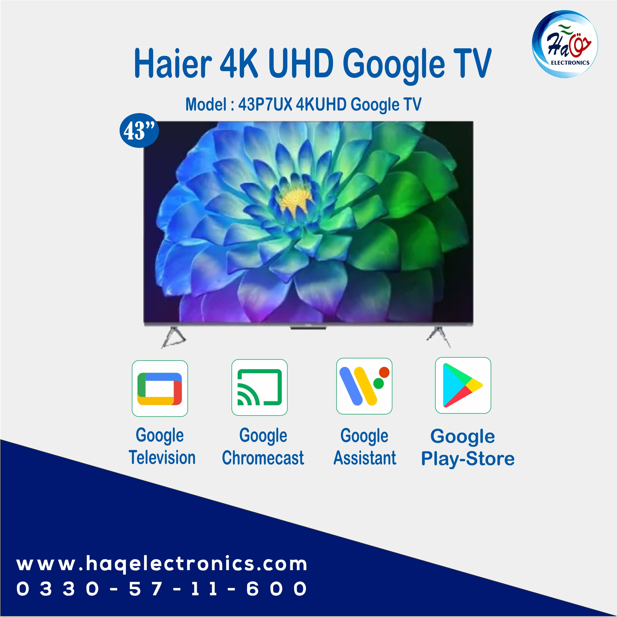 Haier H43P7UX 43 inch 4K UHD Google TV