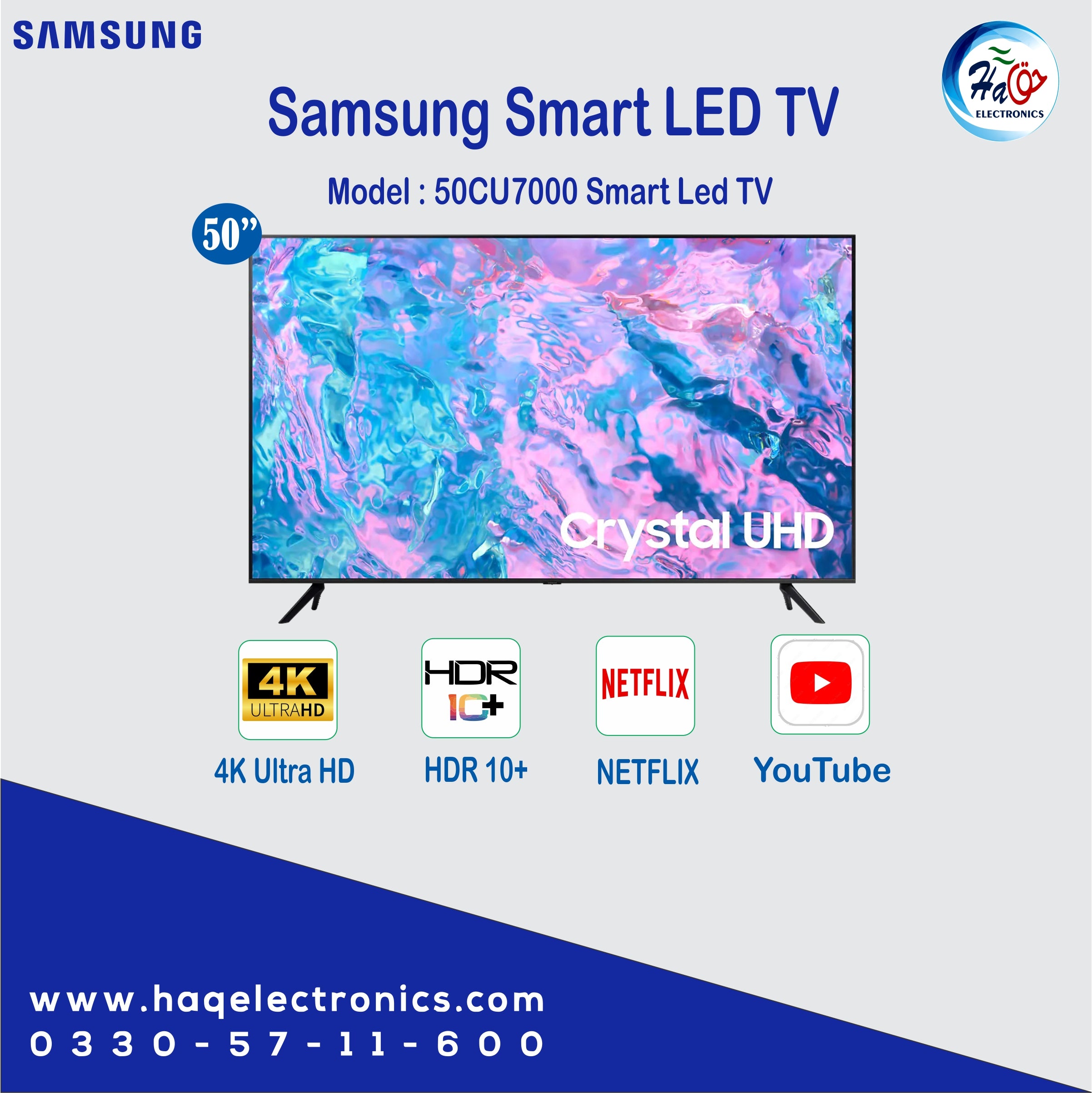 Samsung 50" Crystal UHD 4K 50CU7000 LED TV