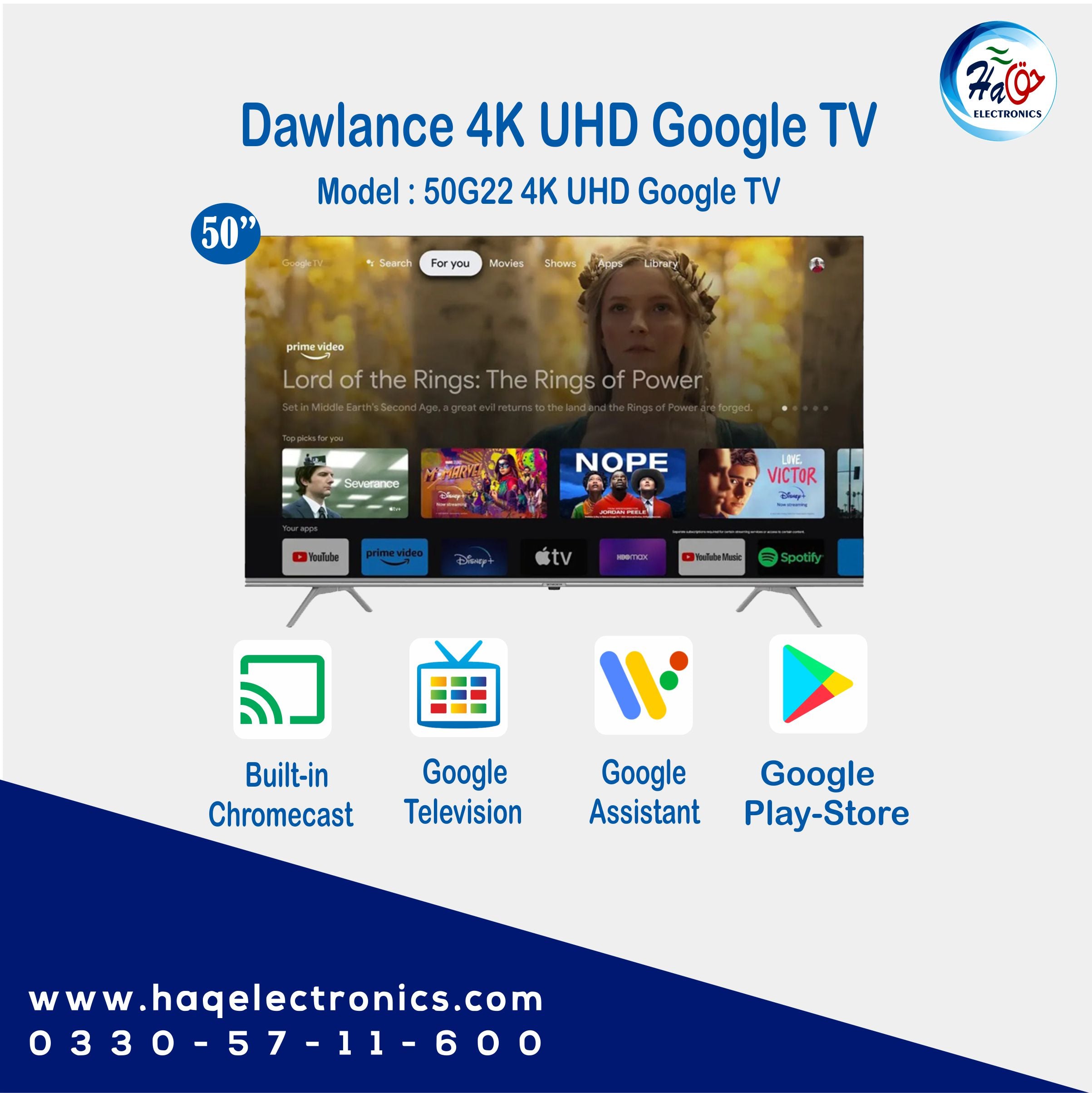 Dawlance led tv 50 Inches 4K Android 50G22
