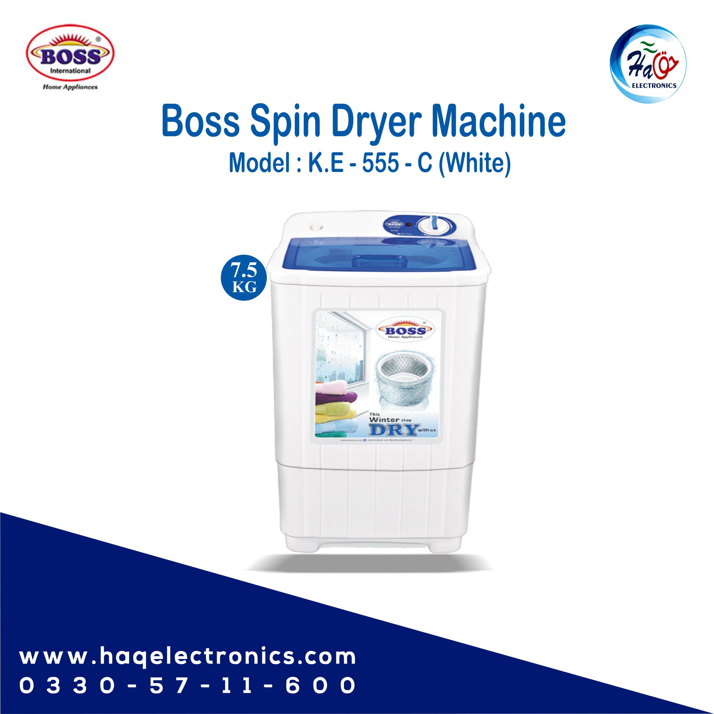 Boss Dryer Machine KE-555 White
