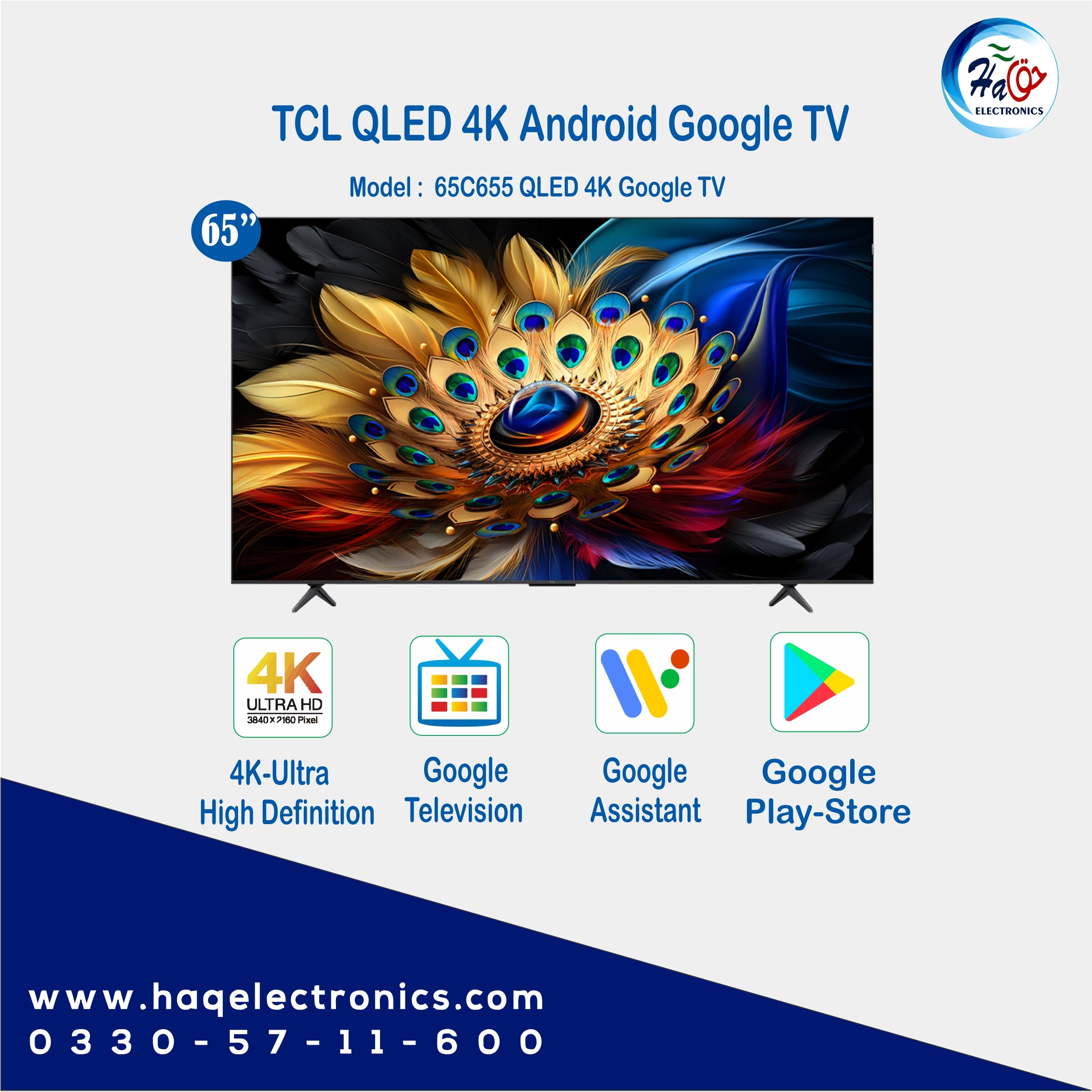TCL 65C655 65-inch 4K UHD QLED Google TV