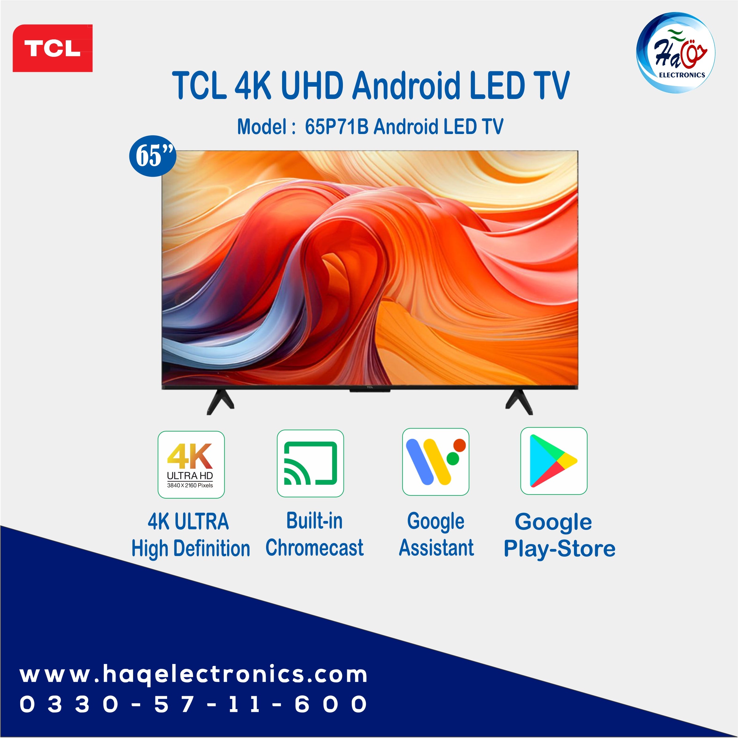 TCL 65P71B 4K UHD Android LED TV
