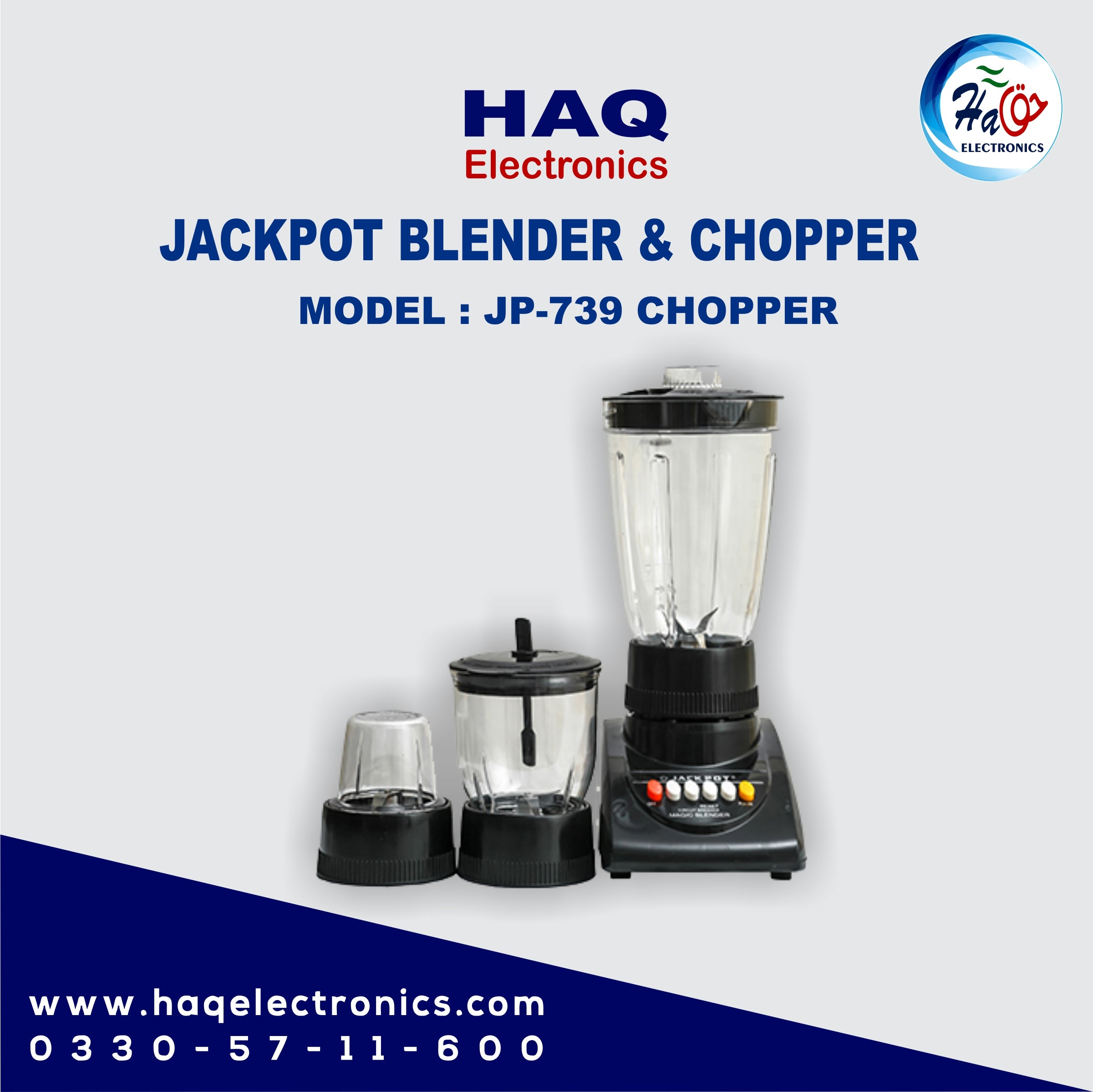 Jackpot Blender with Grinder & Chopper JP-739 | 3-in-1