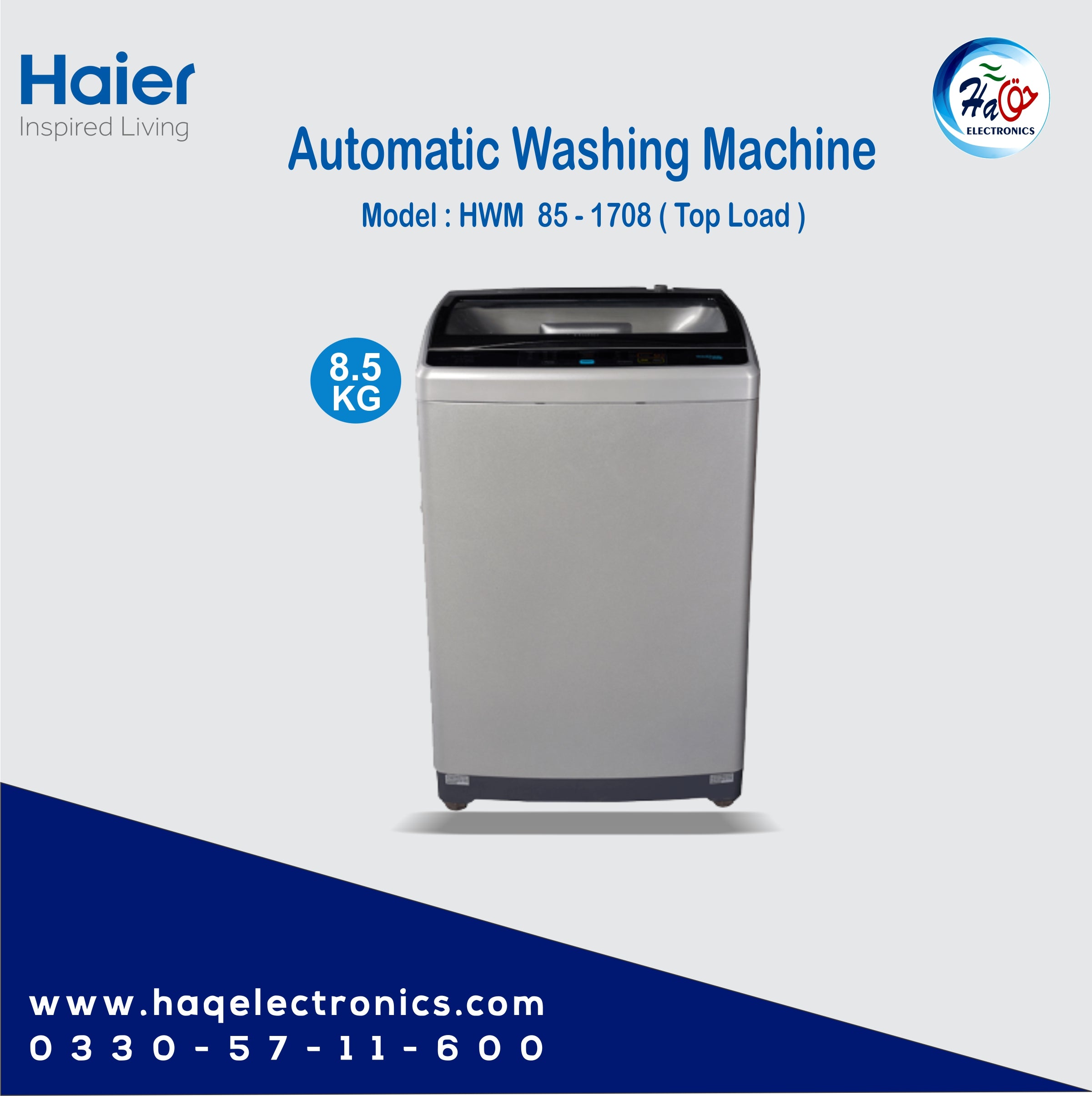 Haier automatic washing machine HWM 85-1708 8.5Kg