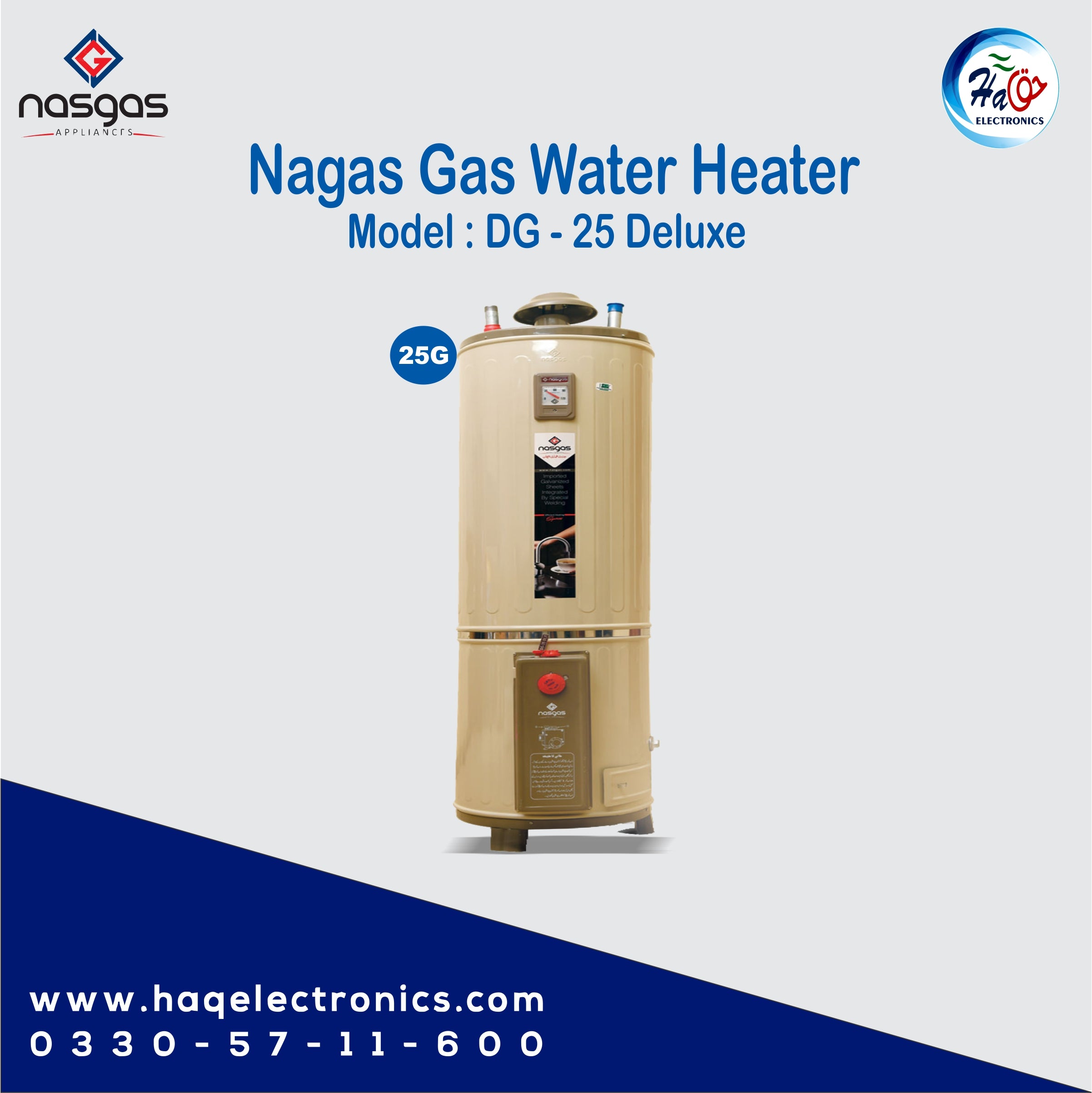 Nasgas gas geyser DG-25  Deluxe