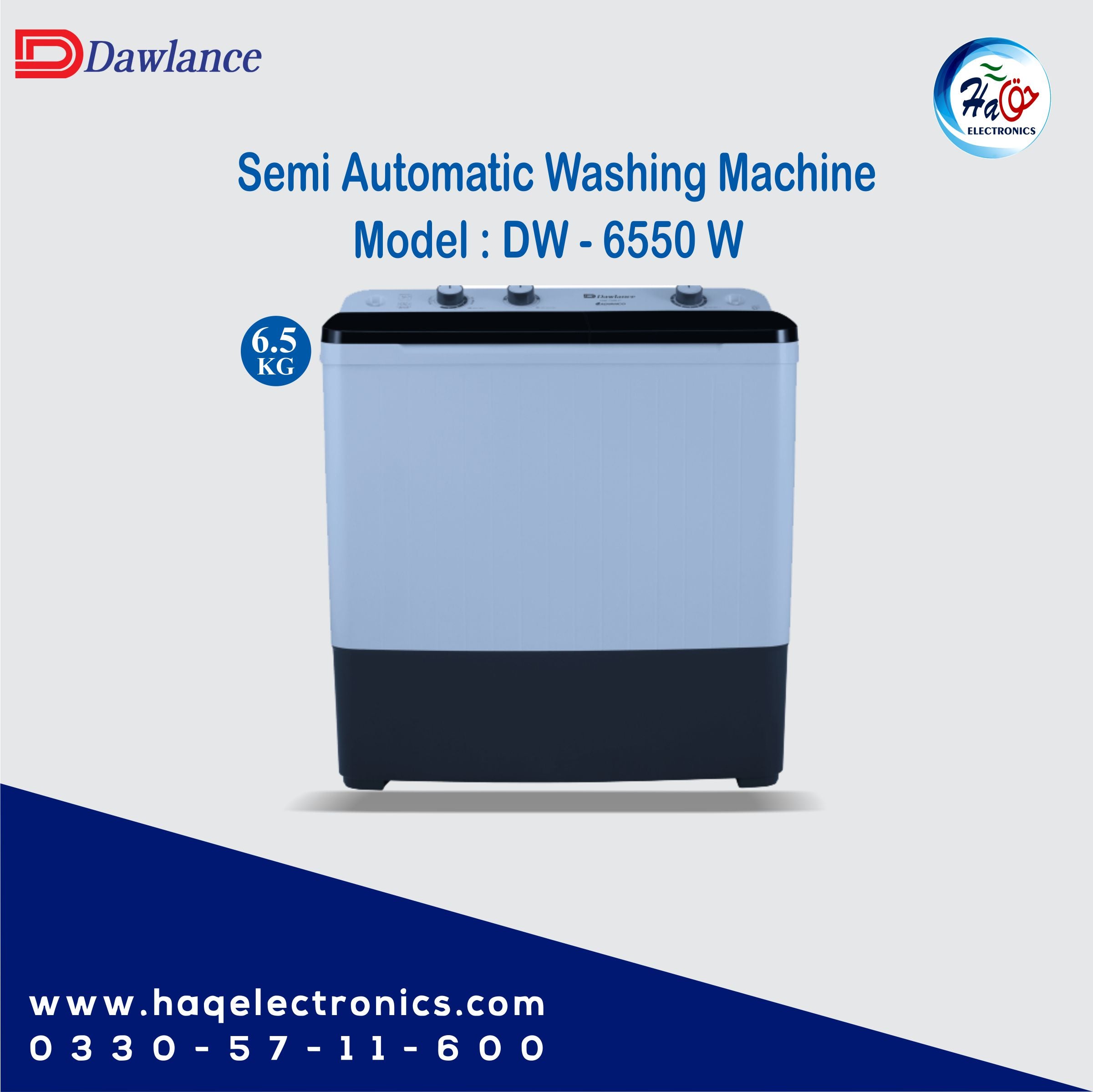 Dawlance Semi Automatic washing machine DW 6550 Twin Tub