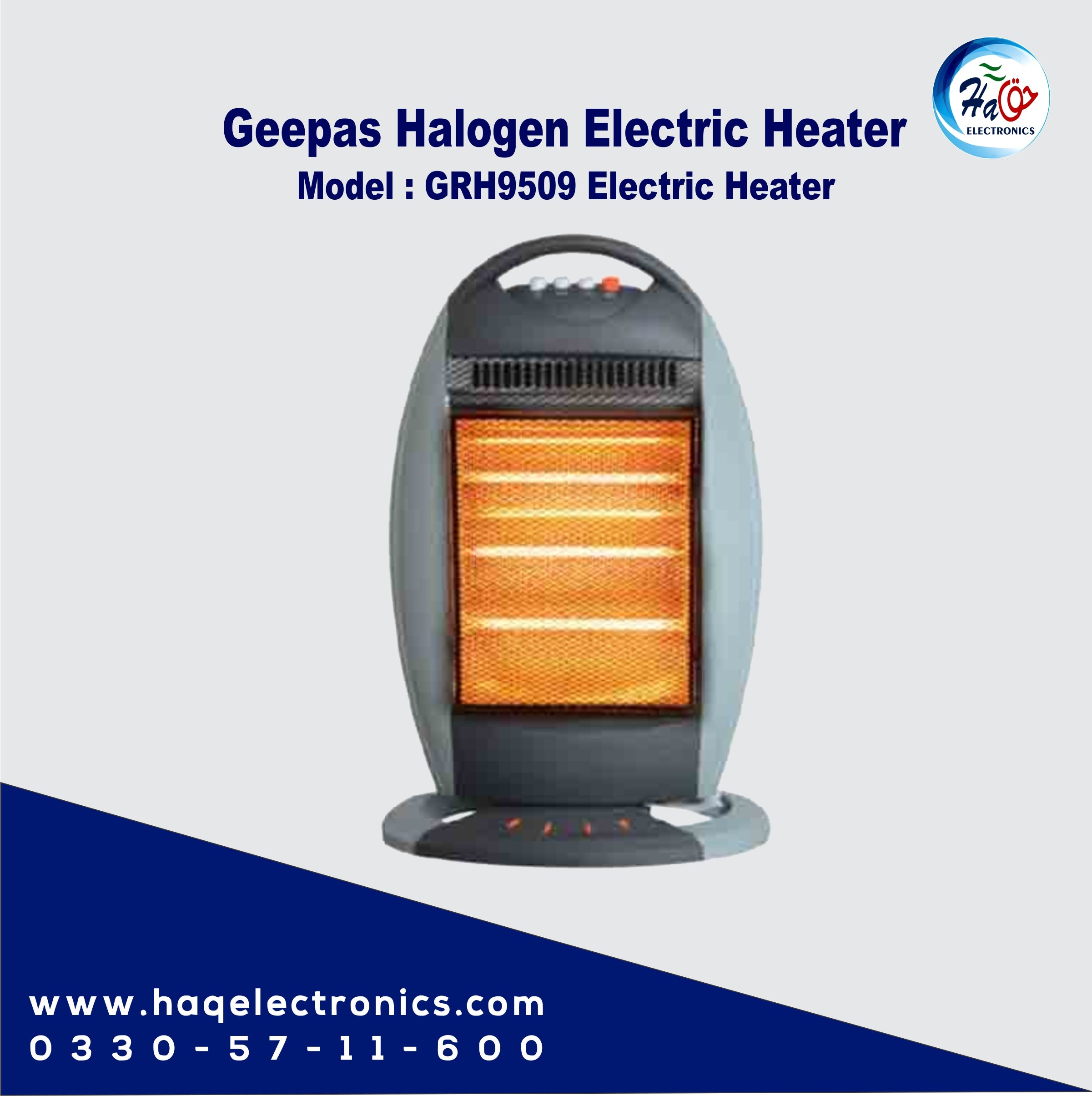 Geepas Halogen Electric Heater GHH9509