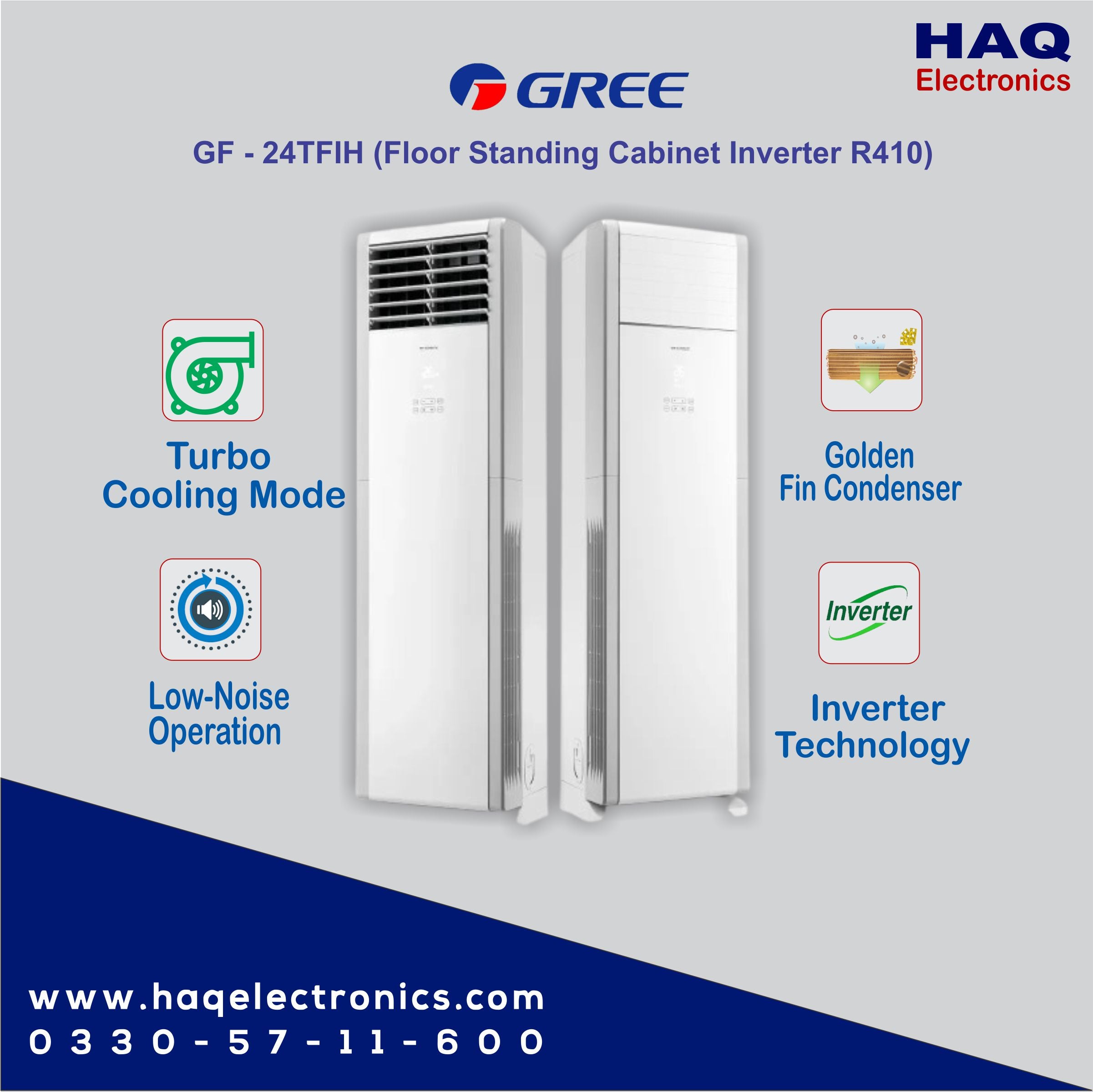 Gree Floor Standing AC GF - 24TFIH 2TON-T Fresh (Inverter)