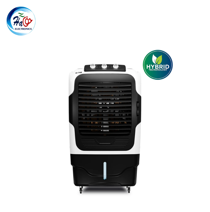 NasGas NAC-9400 Hybrid air cooler 60 liter AC DC dual power room cooler solar UPS compatible energy saving Pakistan