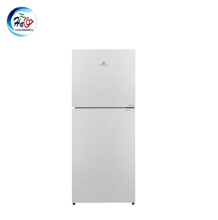 Dawlance REF 9160LF GD INV Cloud White glass door inverter refrigerator energy efficient modern fridge
