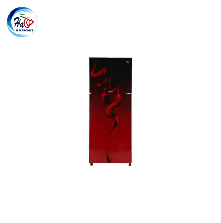 PEL 21960 curved glass double door refrigerator energy efficient fridge