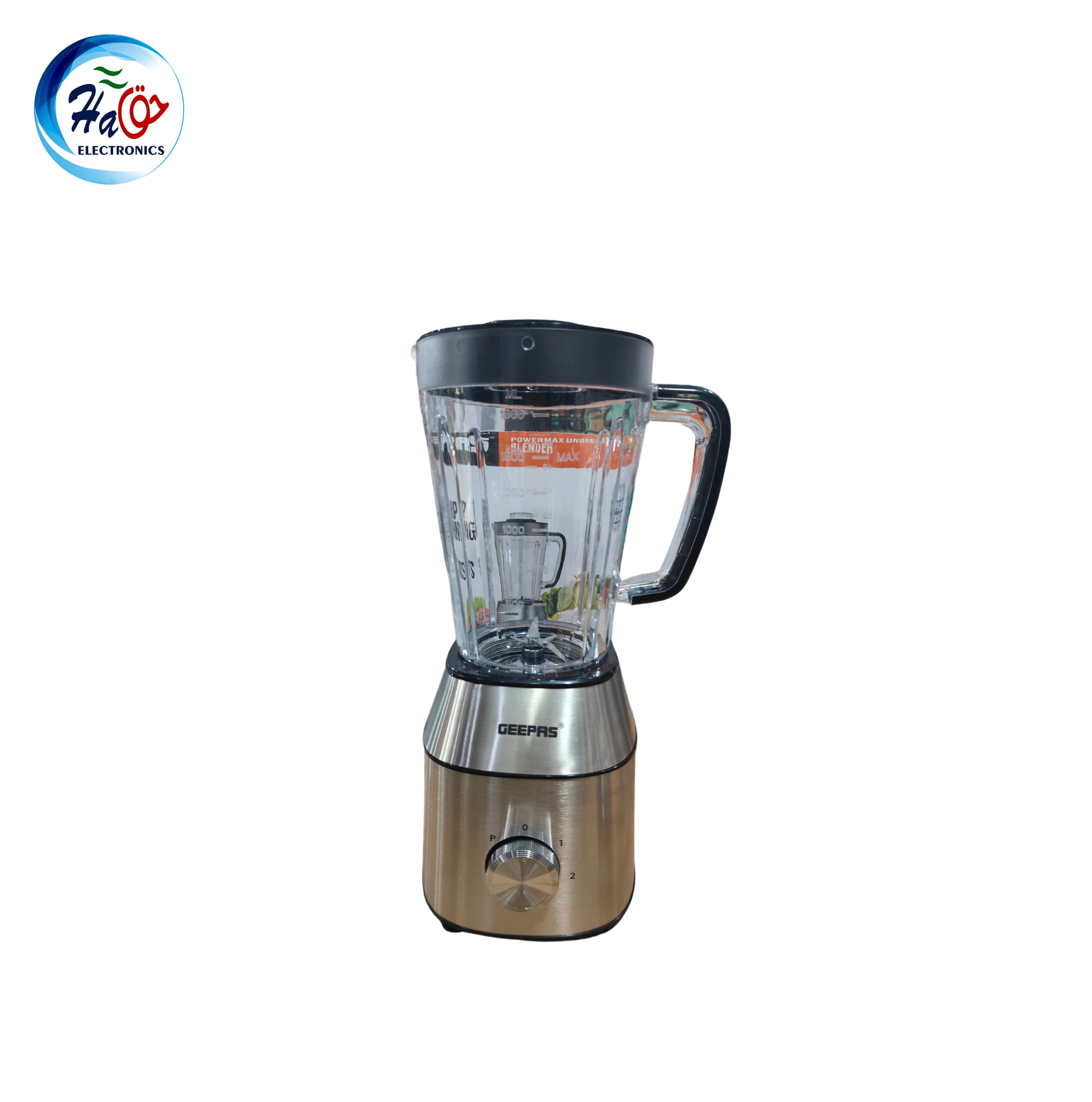 GEEPAS BLENDER 44037 high-power 2000W kitchen blender with 2L unbreakable jar and stainless steel blades for smoothies and ice crushing
