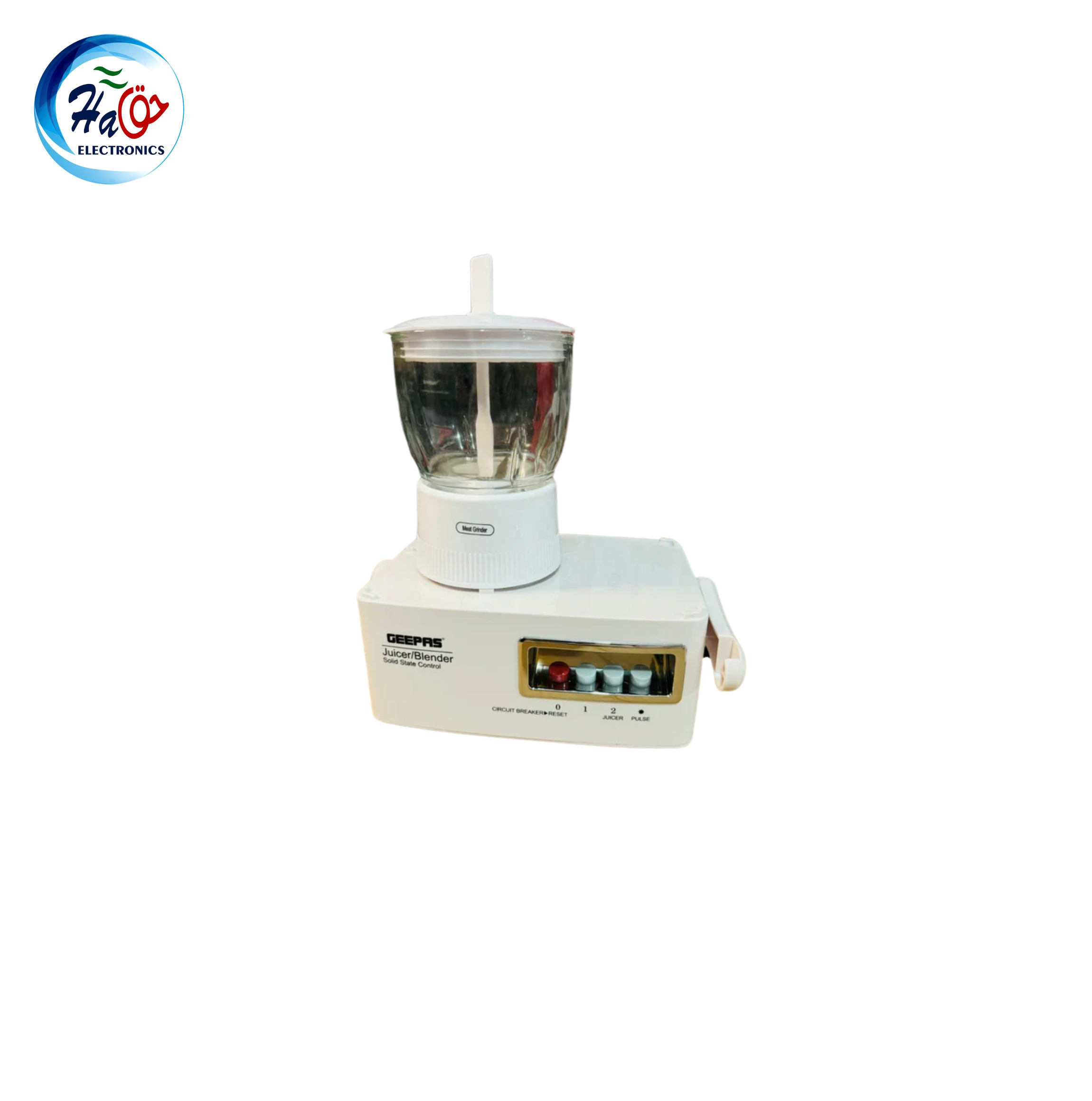 GEEPAS JUICER GSB 5492 multifunction juicer blender with stainless steel blades, wide feeding chute, and blender jar for kitchen use