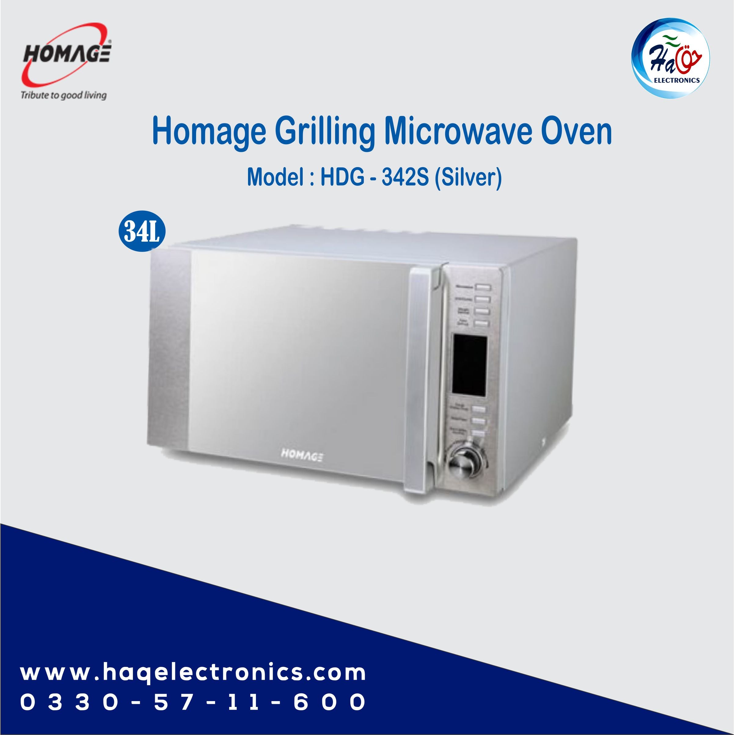 Homage Grill Microwave Oven HDG-342S