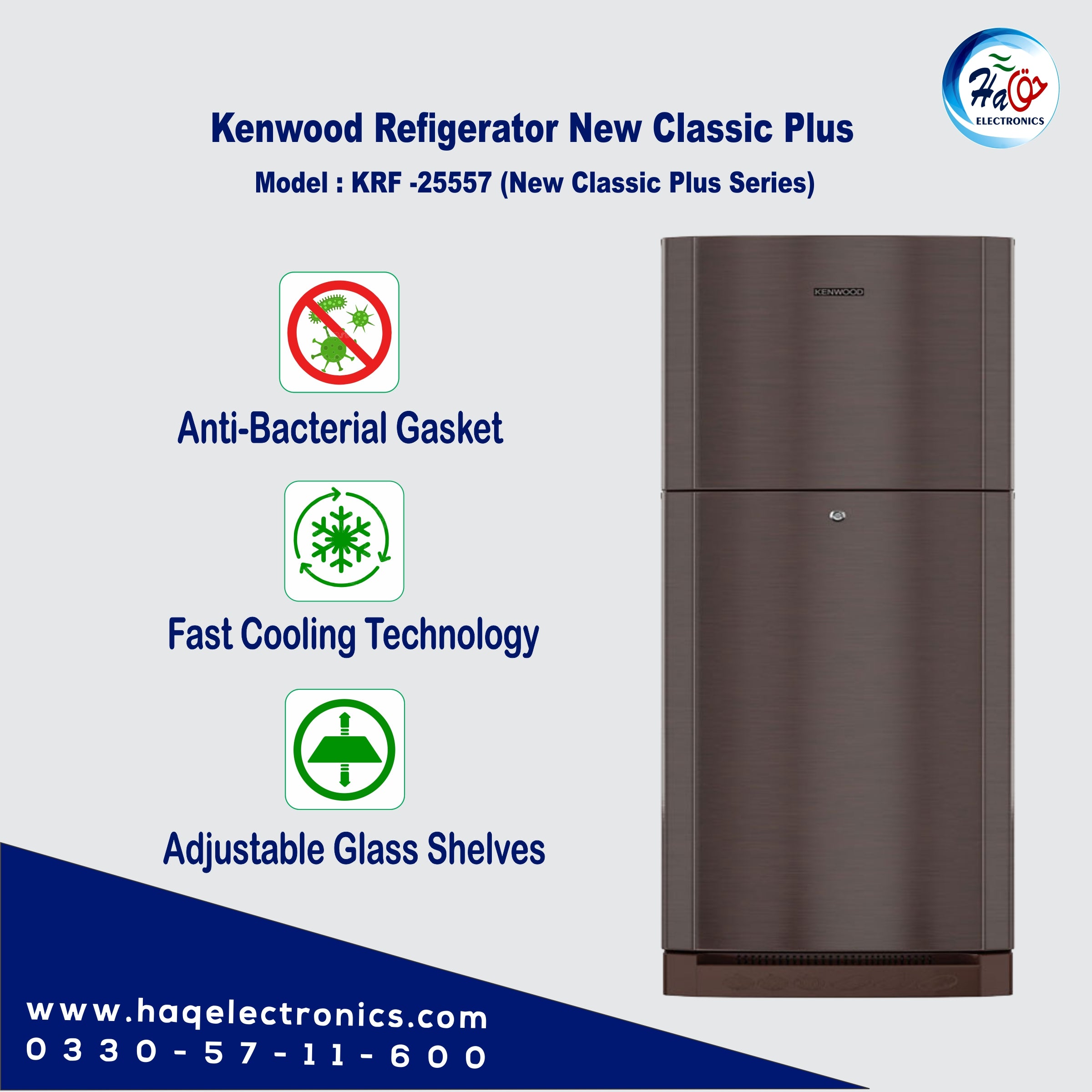 Kenwood Refrigerator KRF-25557 | New Classic Plus (VCM)