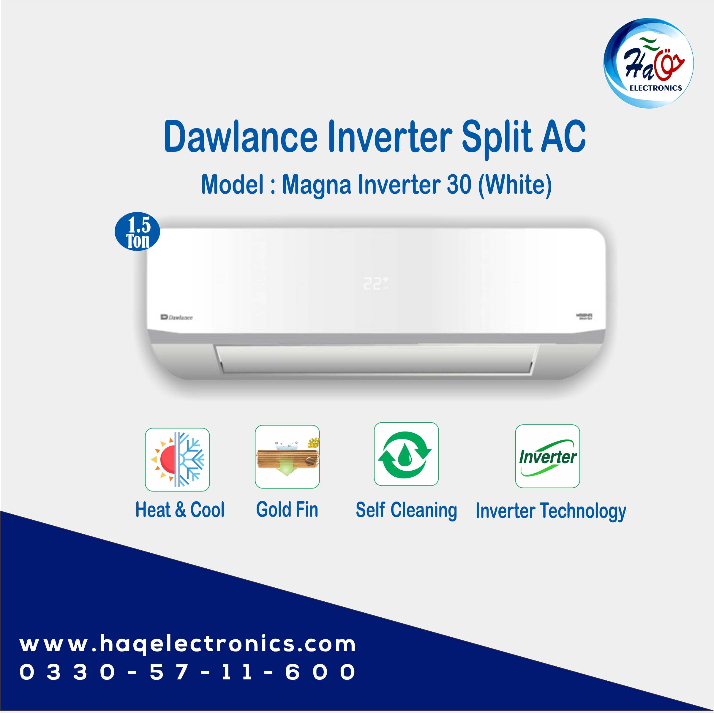 Dawlance Split AC Magna Inverter 30 White (1.5 Ton)