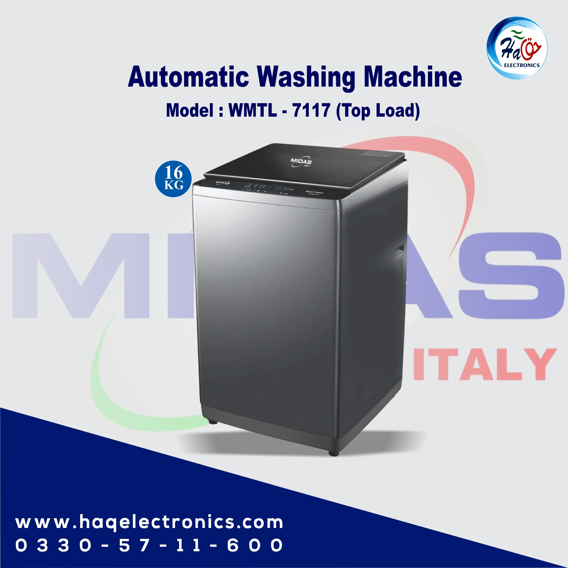 Midas Top Load Automatic Washing Machine WMTL-7117