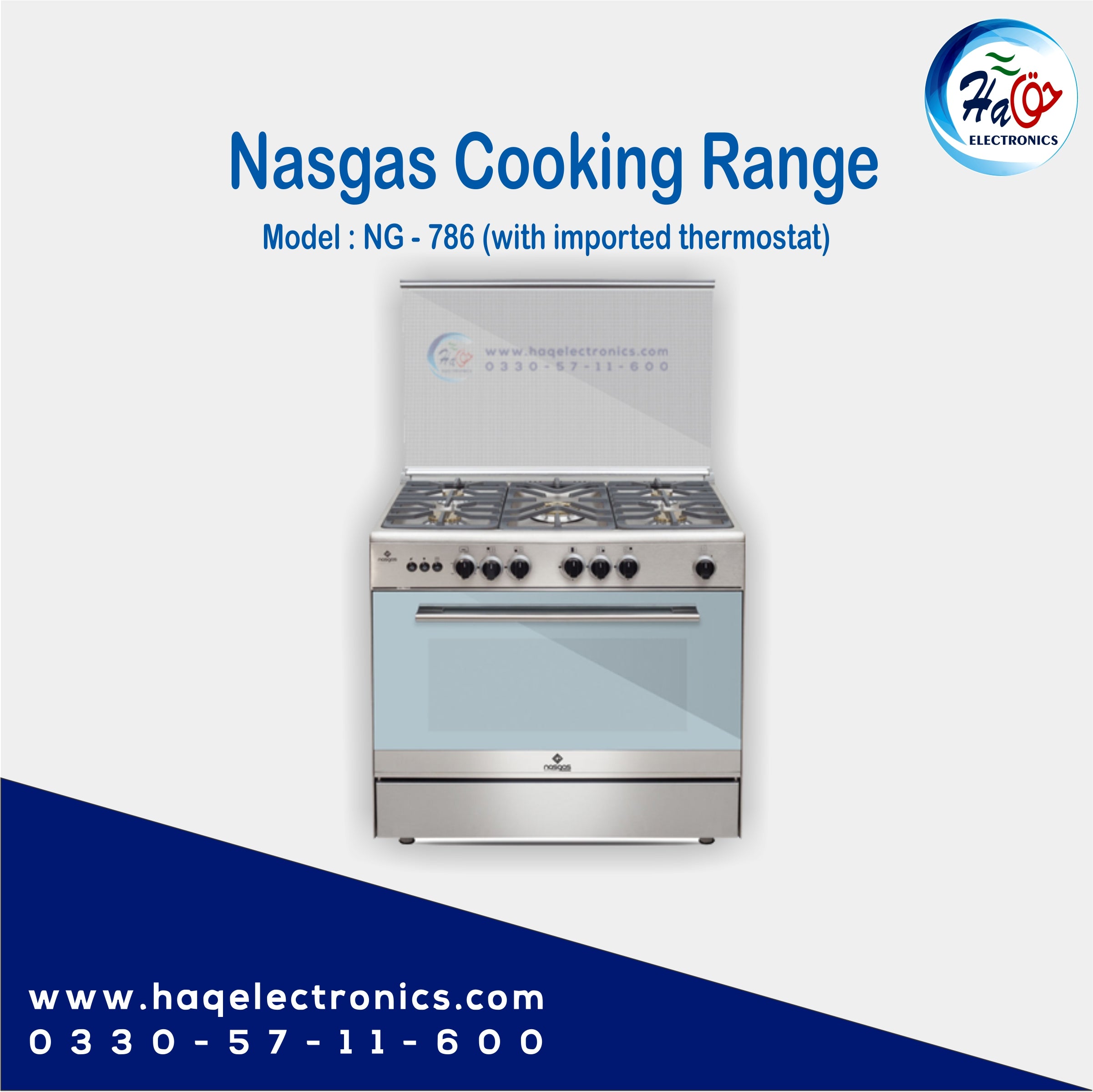 Nasgas Cooking range NG-786 (With Imported Thermostat )