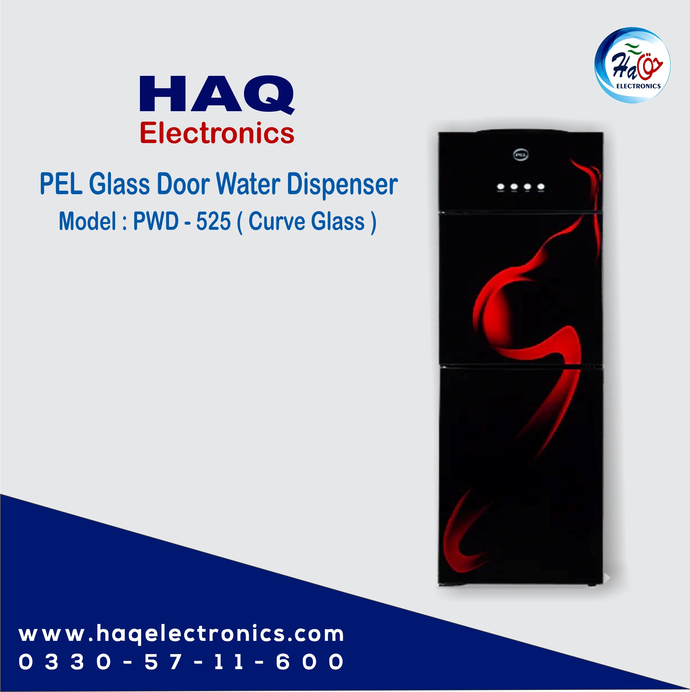 PEL Water Dispenser PWD-525 Curved Glassdoor