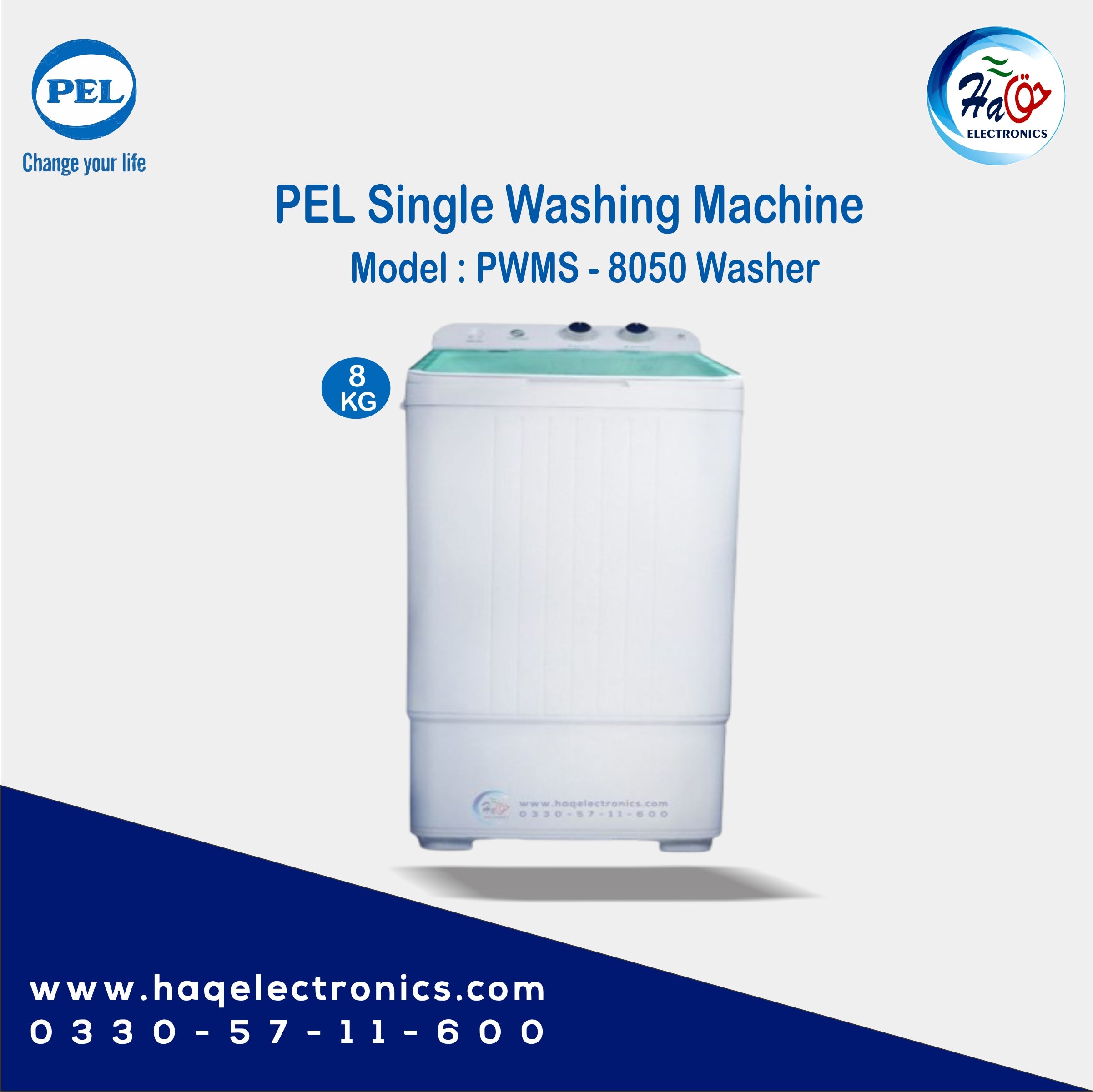 PEL Semi Automatic Washing Machine PWMS 8050