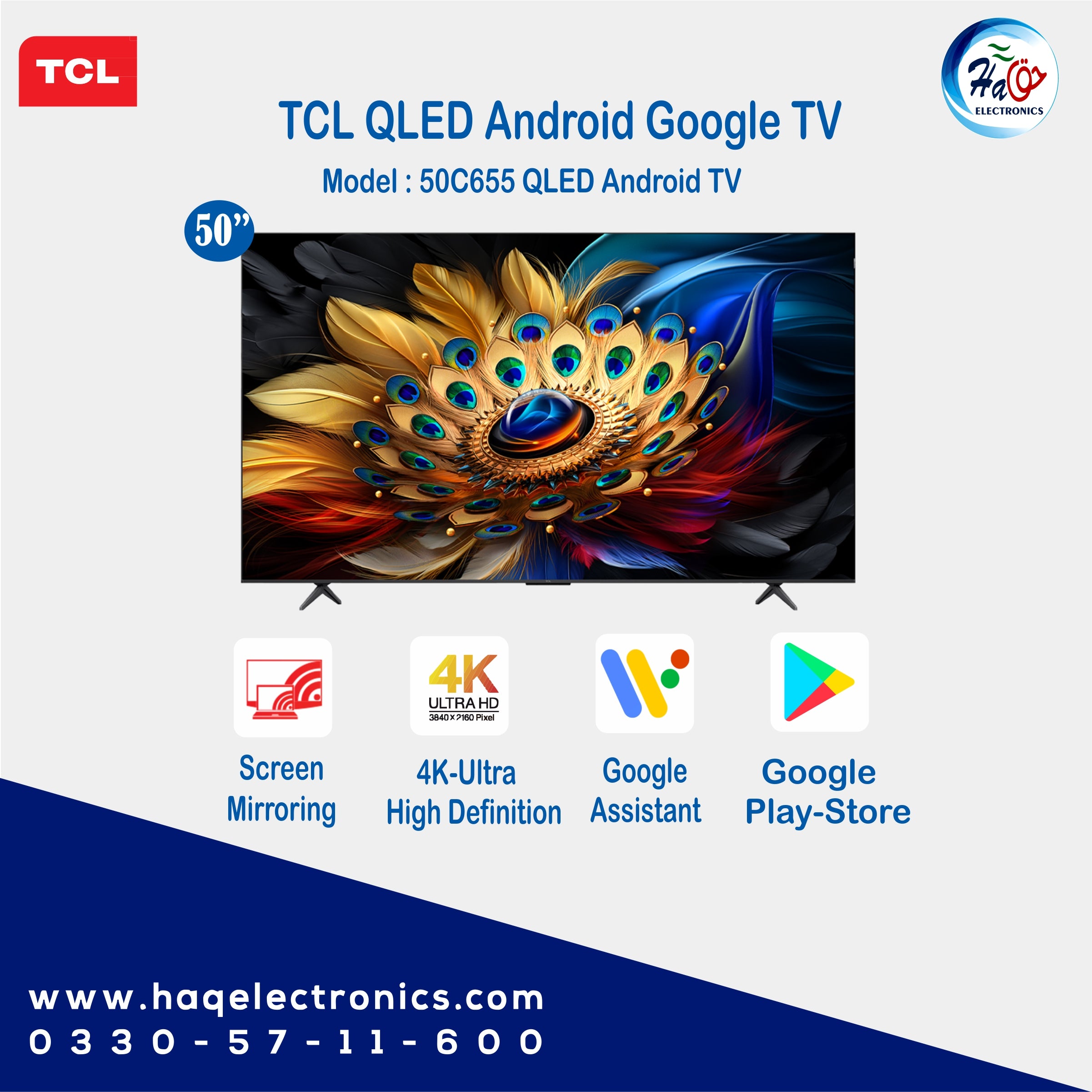 TCL 50C655 QLED Android Google TV