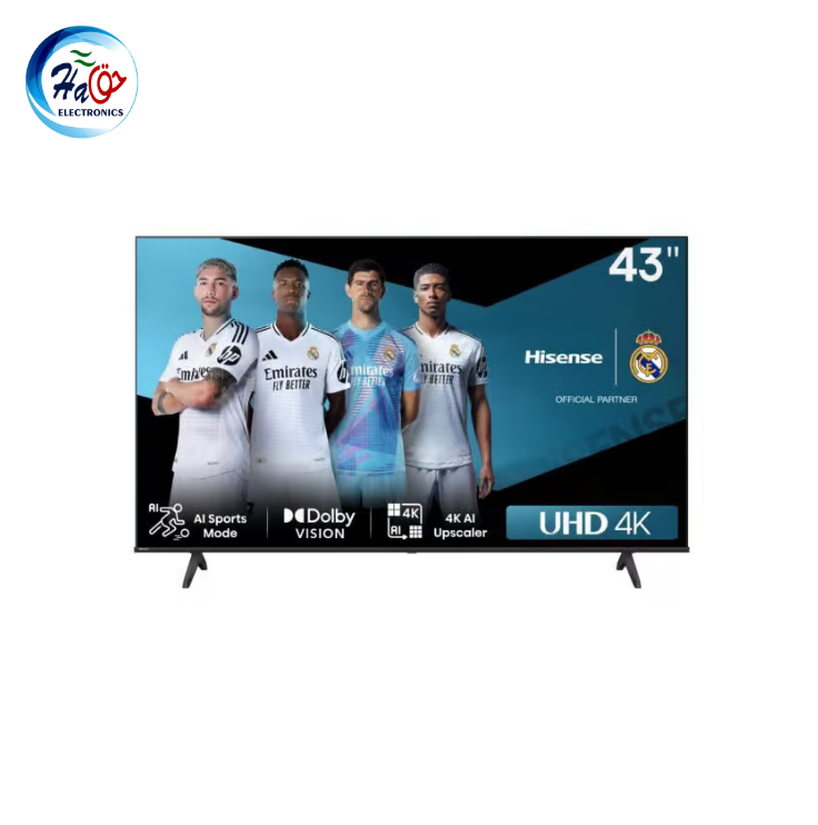 Hisense 43A6N 43-Inch UHD 4K Smart LED TV – Bezel-Less – VIDAA OS – Dolby Vision & DTS