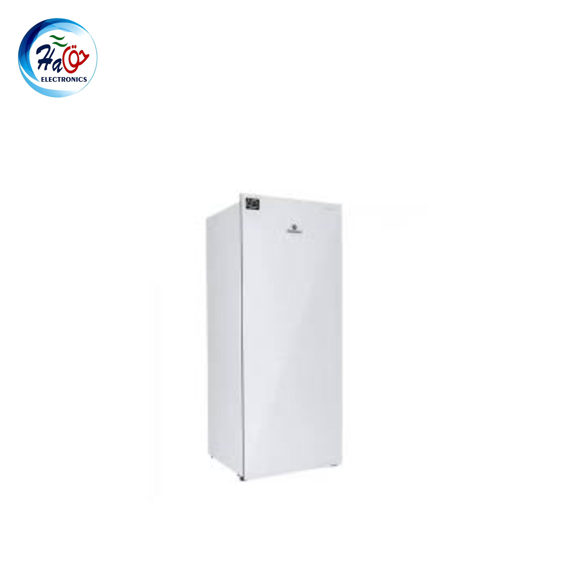 DAWLANCE VF 1035 GD INV CLOUD WHITE vertical inverter freezer with premium glass door design and organized storage drawers