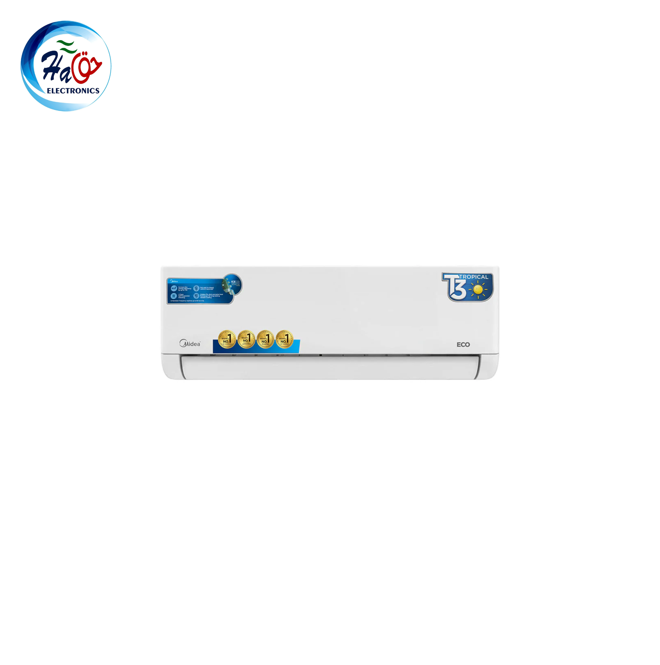 MIDEA SPLIT AC 12HRDN1 ECO T3 inverter split air conditioner with T3 compressor and energy efficient cooling performance