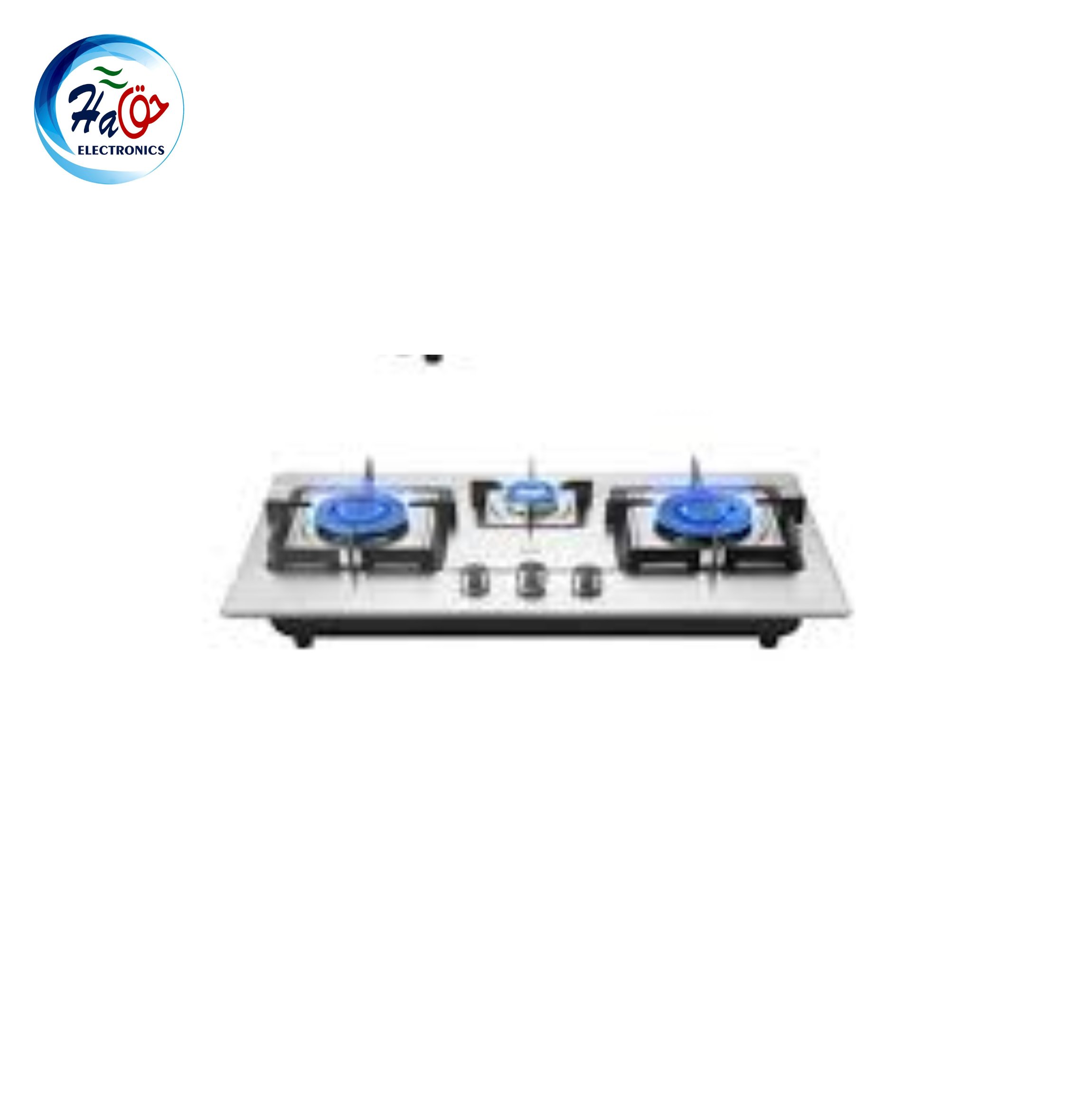 DAWLANCE HOBS DHM 370 SN A built in gas hob with three burners inox stainless steel finish and auto ignition system