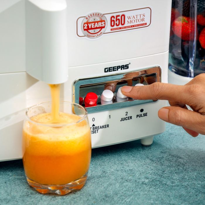 Geepas Food Processor- GSB6147 | 650W 4-In-1