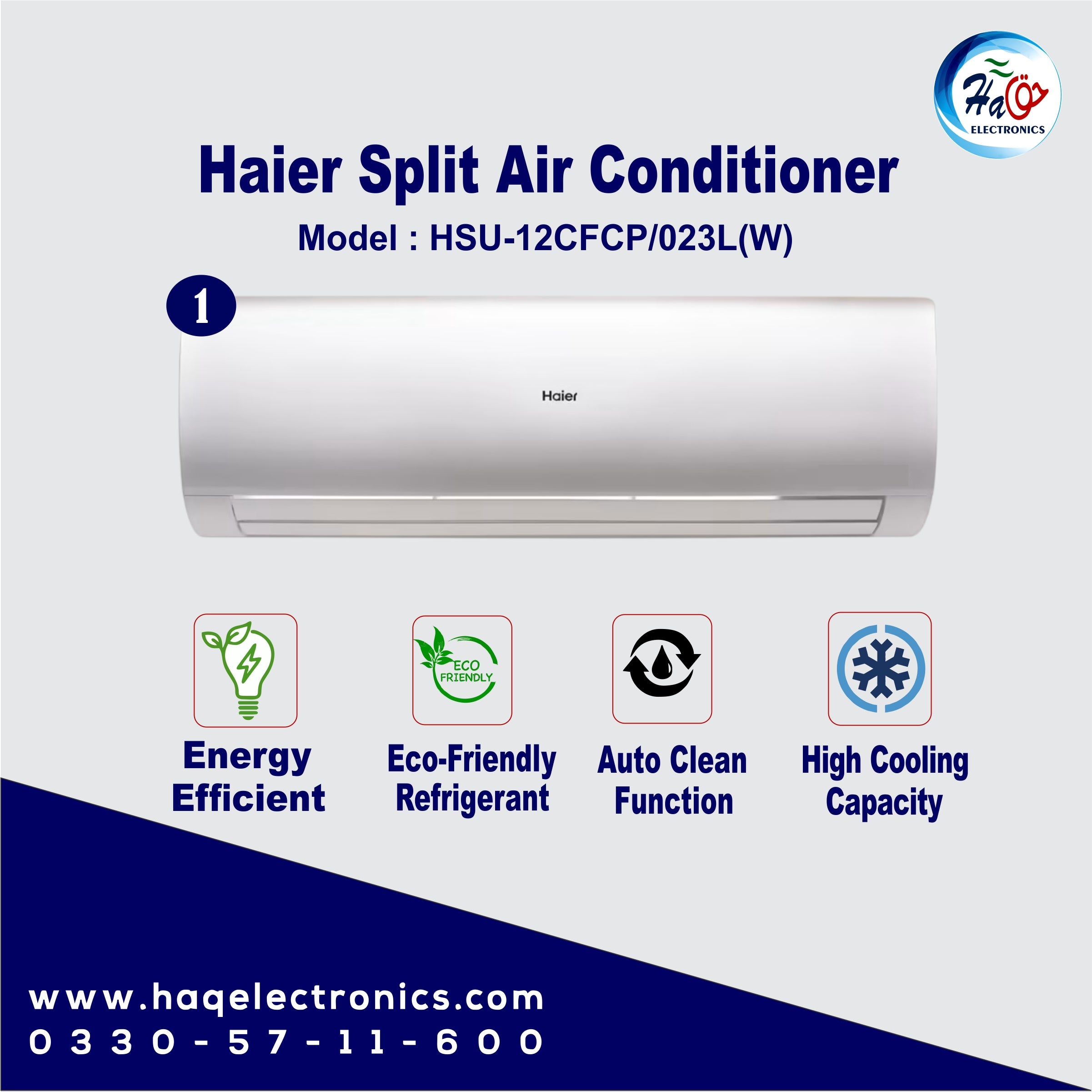 Haier Split Air Conditioner HSU-12CFCP/023L(W)