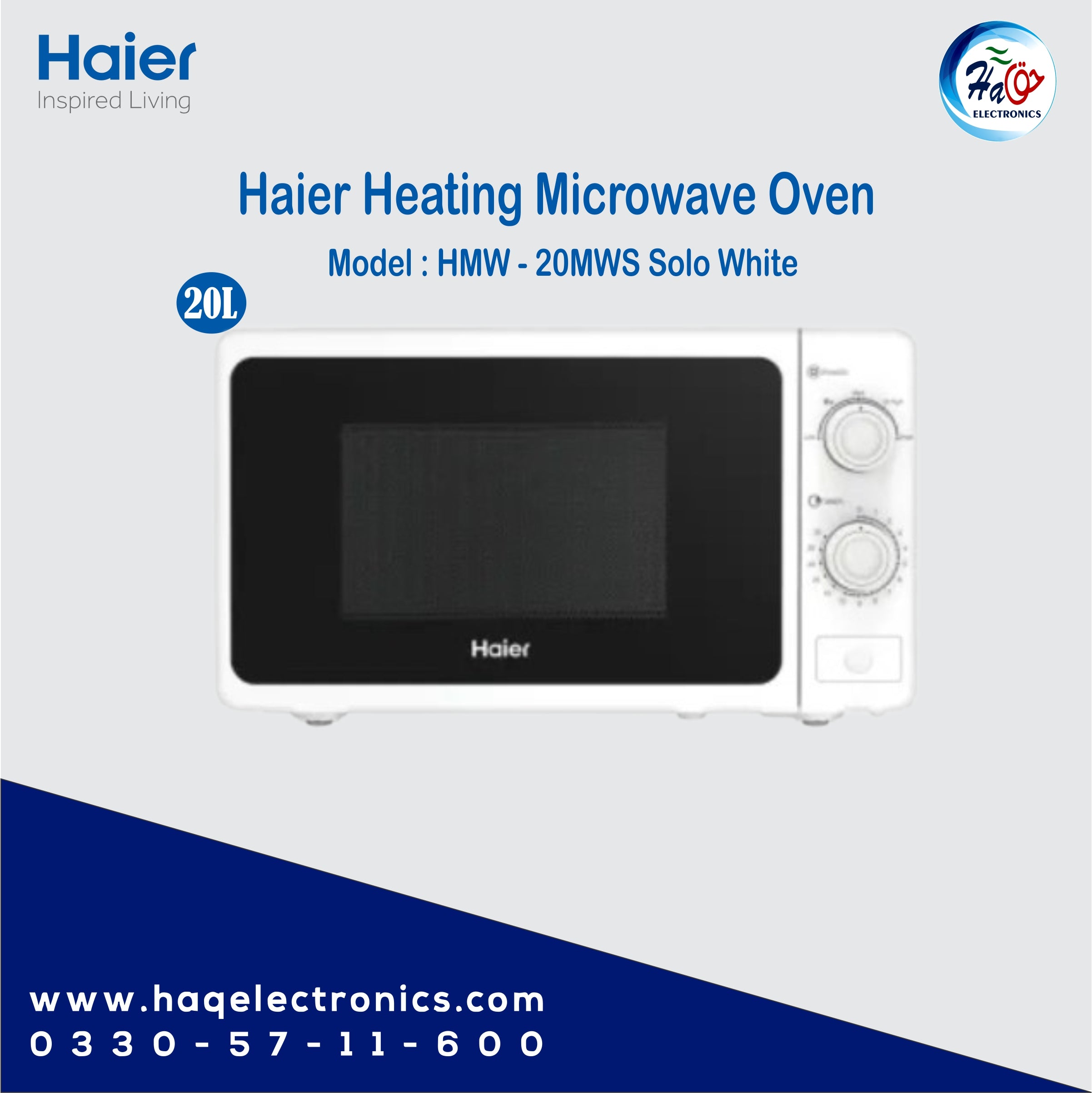 Haier Microwave Oven HMW-20MWS (SOLO SERIES)