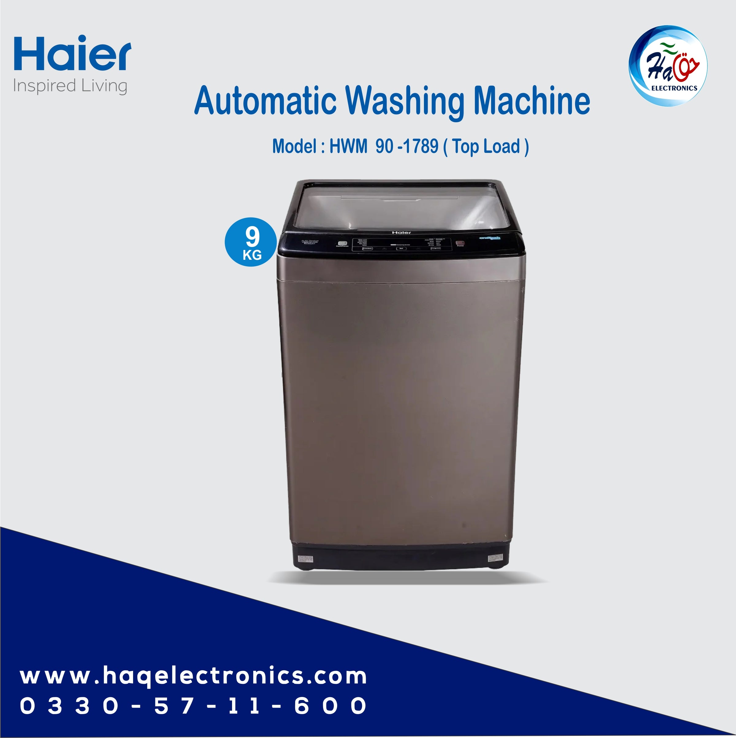 Haier Automatic Washing Machine 9Kg HWM 90-1789