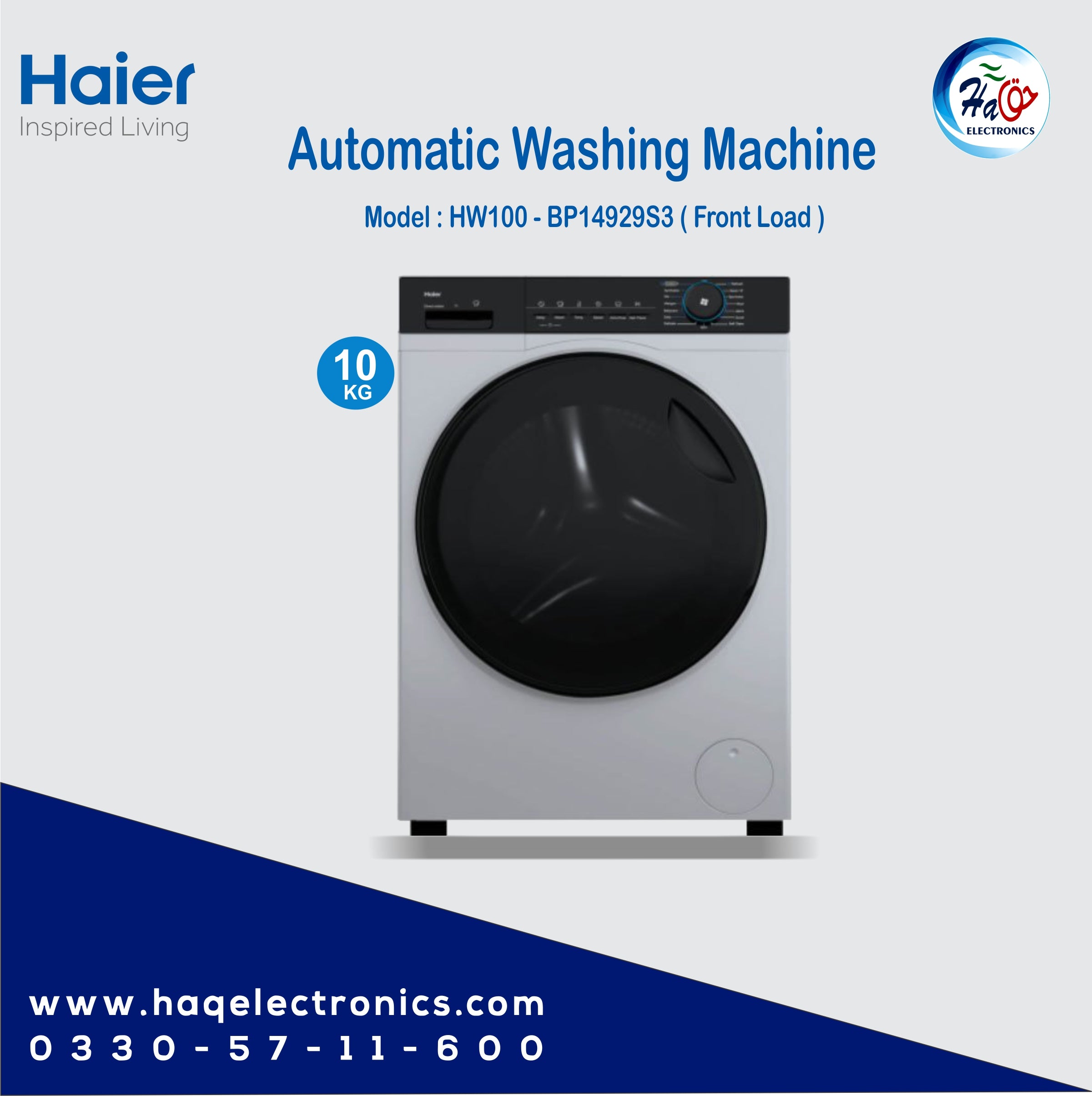 Haier automatic washing machine HW100-BP14929S3 Front Load