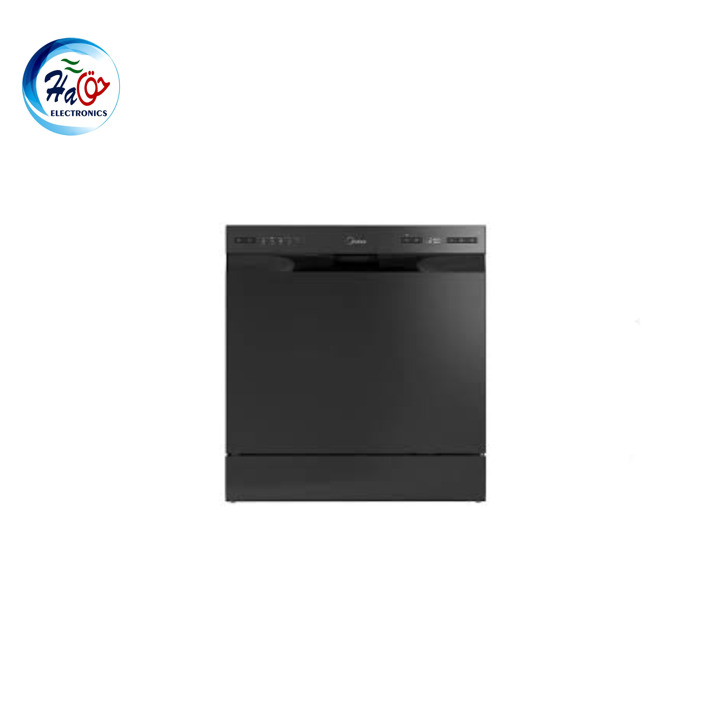 Midea WQP8 W3802M tabletop dishwasher 8 place settings compact kitchen appliance black
