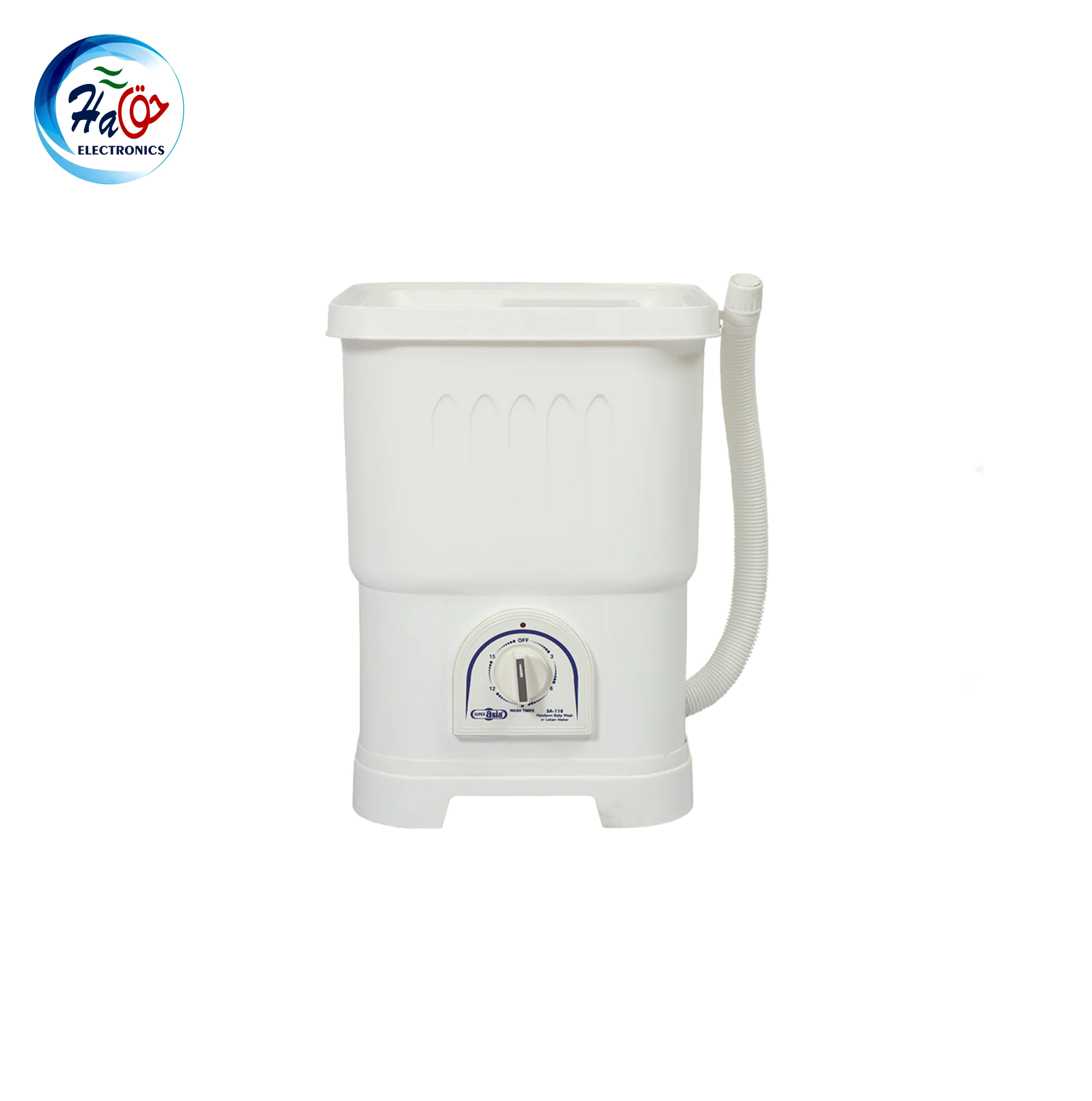 SUPER ASIA WM SA 110 compact baby washing machine with 1KG capacity, powerful motor, and double storm pulsator for quick wash
