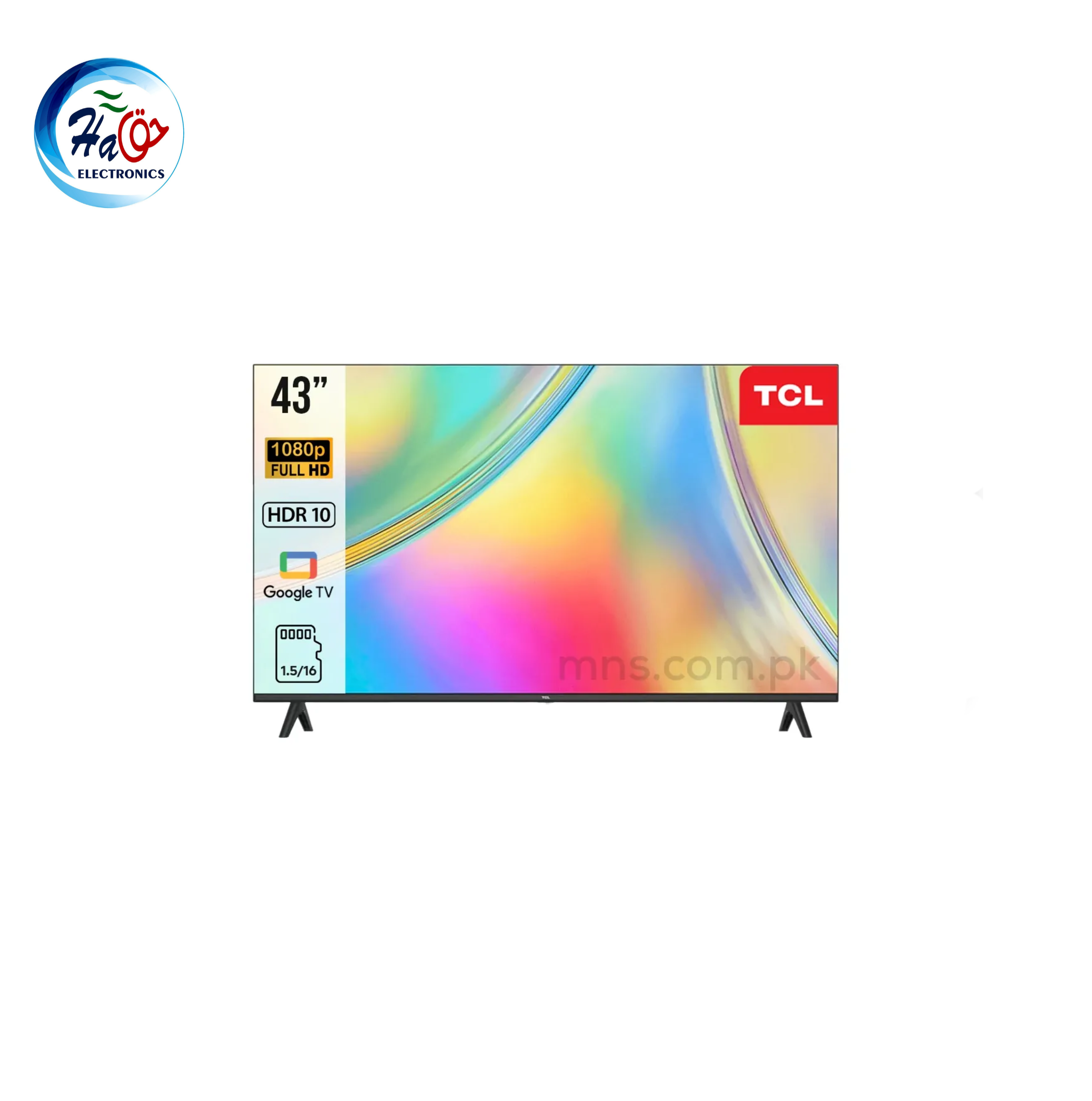 TCL 43S5400 43 inch Full HD Smart Android TV slim bezel modern black display
