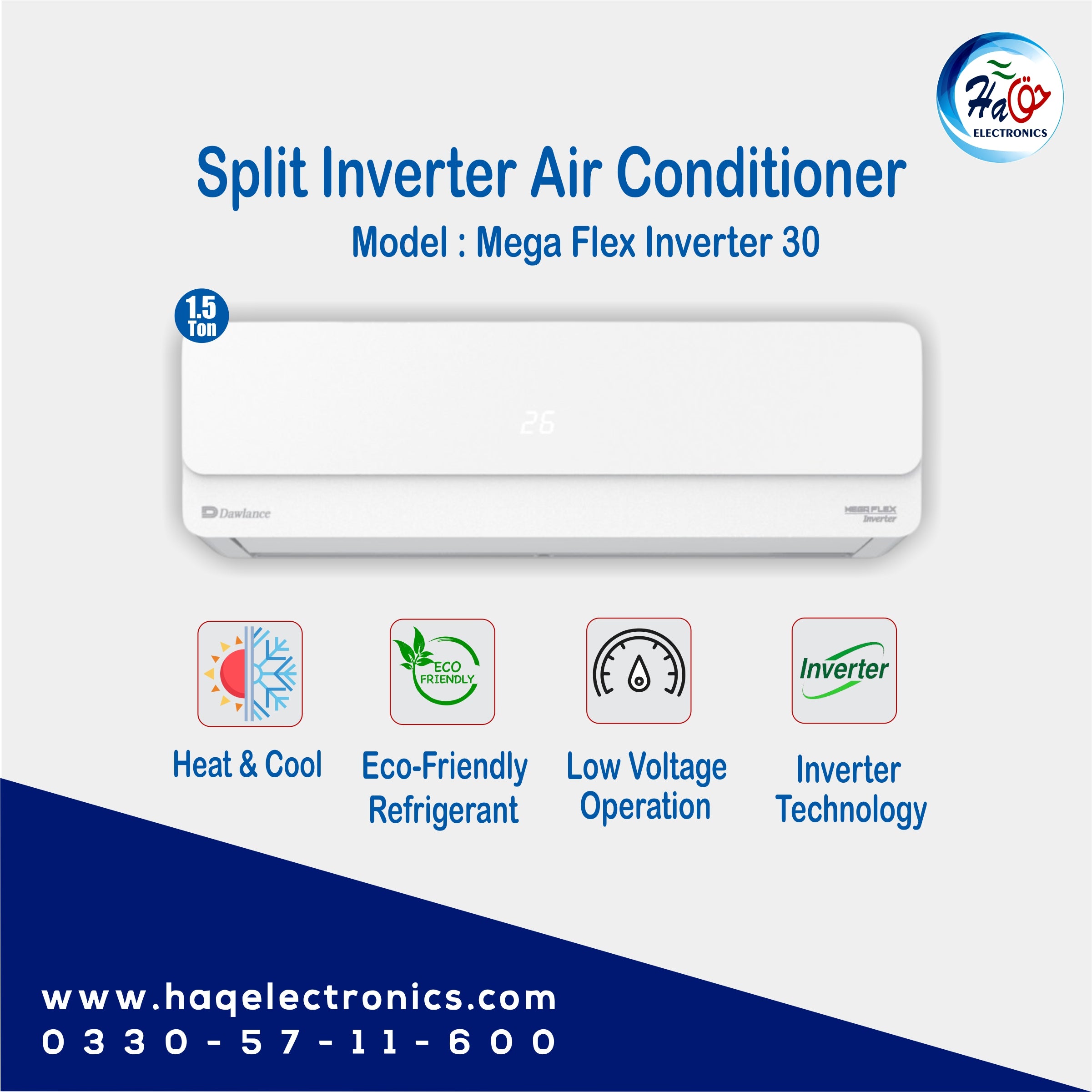 Dawlance Split AC Mega Flex 1.5 Ton Inverter