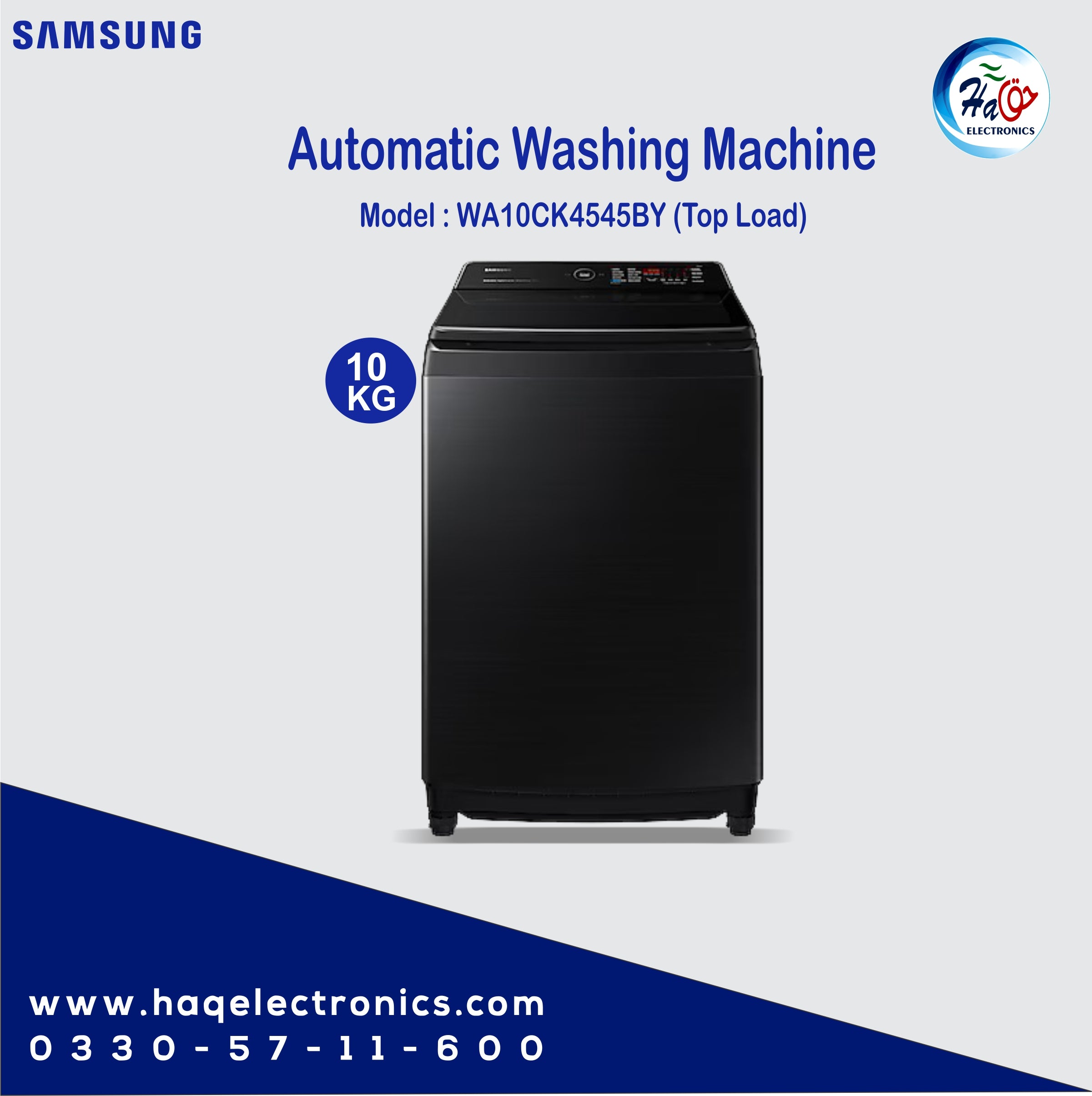  Samsung 10 KG Automatic Washing Machine (WA10CK4545BYRT)