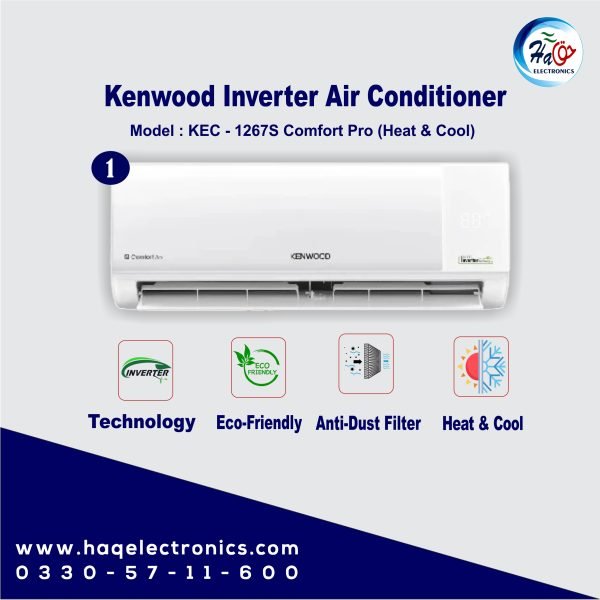 Kenwood Inverter Split Air Conditioner KEC-1267S E-Comfort Pro