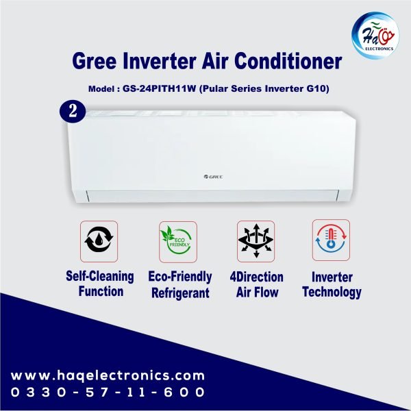GREE Split AC GS-24PITH11W - 2 Ton Inverter G10 Pular Series